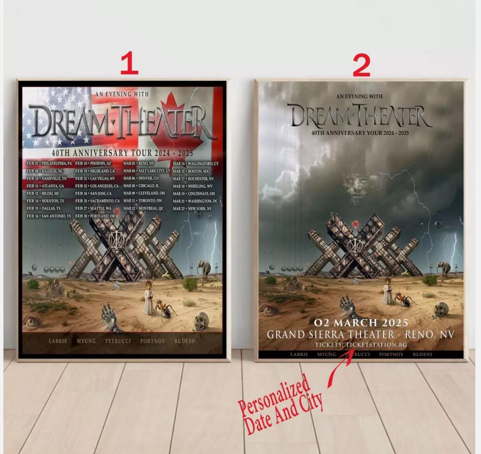 Custom Dream Theater Unveil 2025 North American Tour Poster