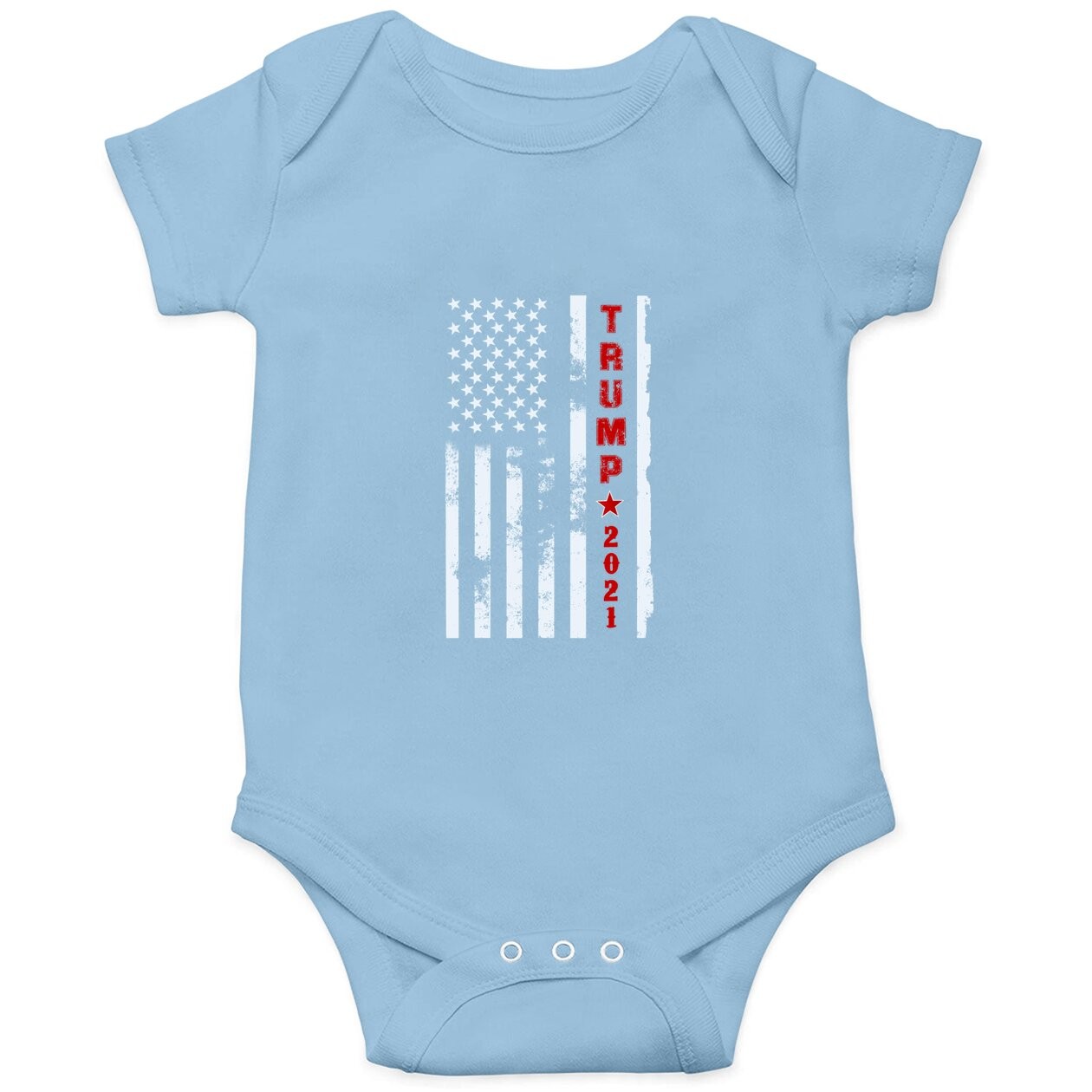 Trump 2021 American Flag Vintage Baby Bodysuit