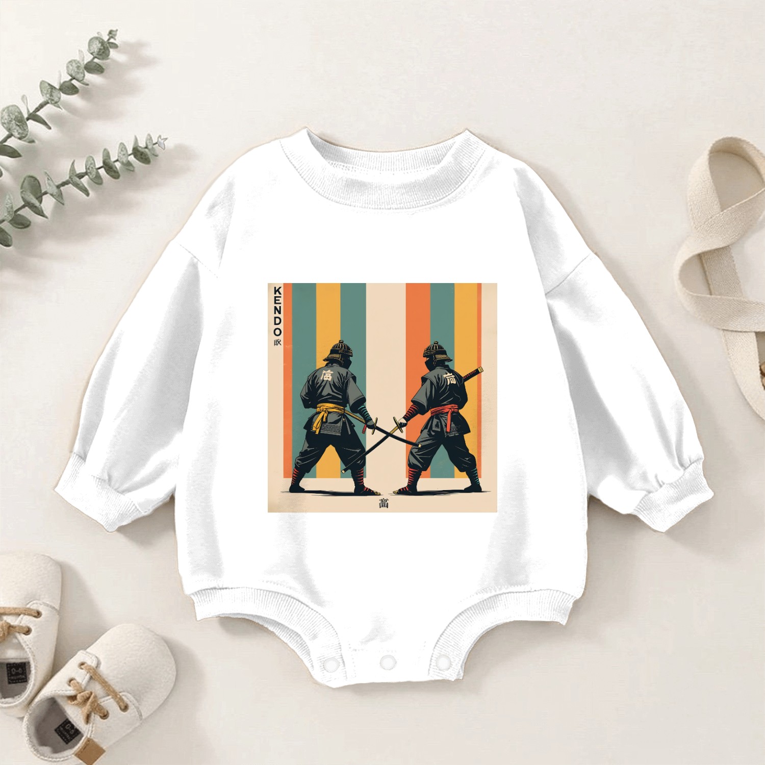 Vintage Kendo Baby Romper Sweatshirts