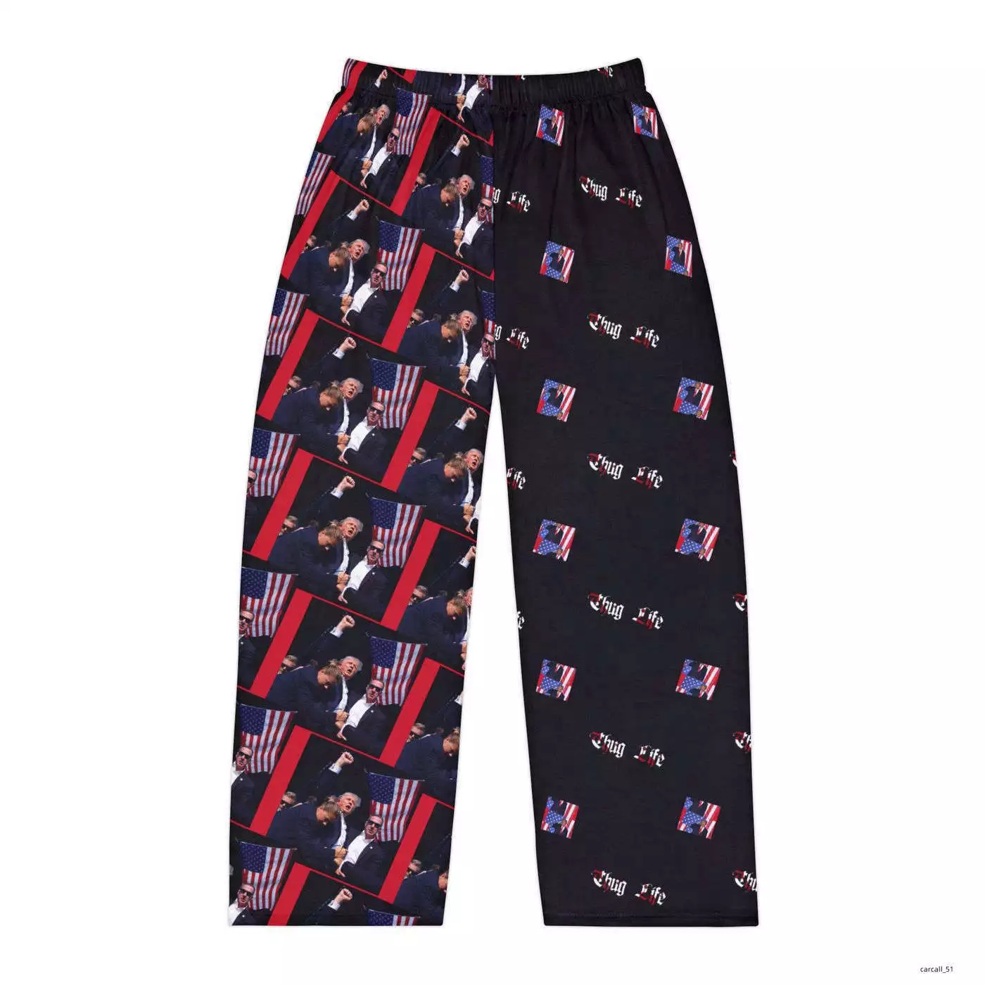 Trump Pajama Pants Red Black Long Sleeve Pajama