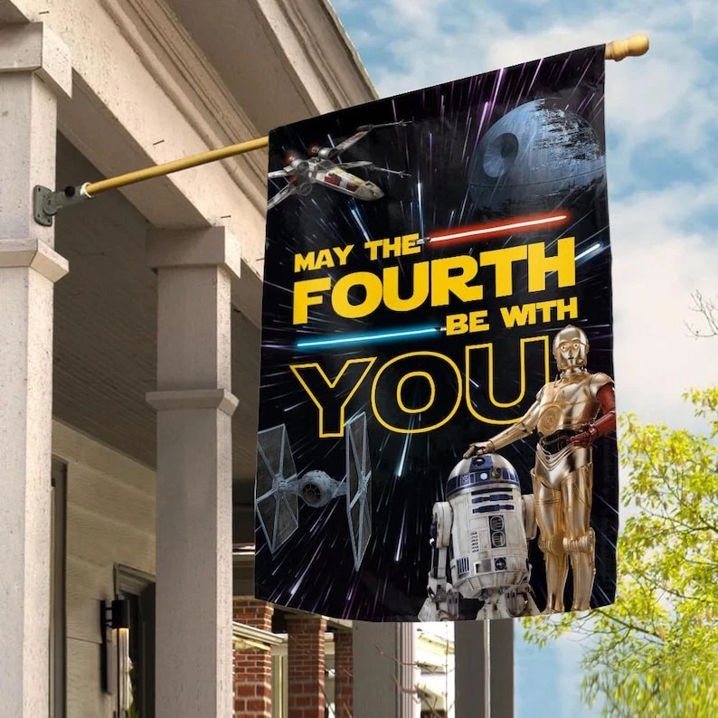 Star Wars May The Fourth Be With You Galaxy's Edge Gift For Fan Flag