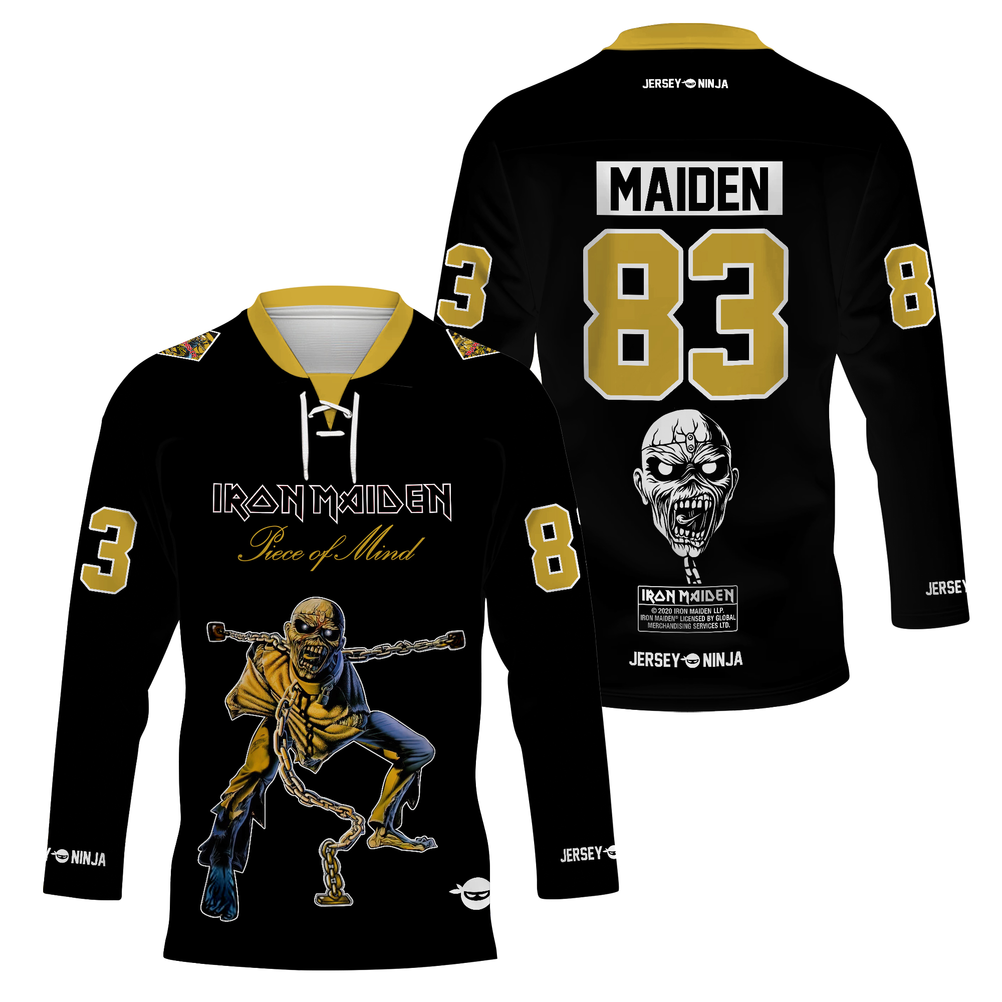 Iron Maiden Piece of Mind Men's Hockey Jersey