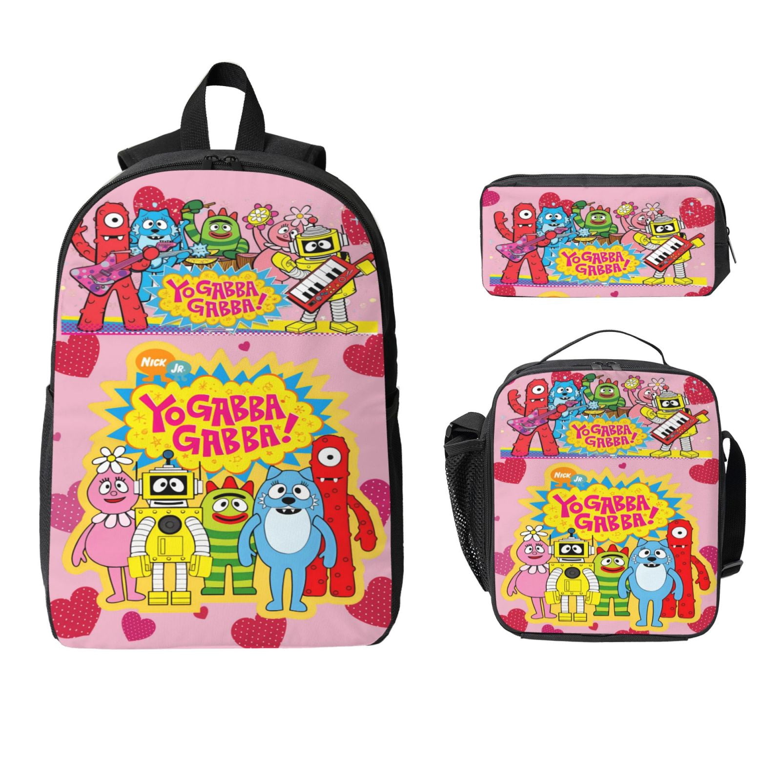 Yo Gabba Gabbaland 3-Piece Backpack Set with Lunch Box Pencil Case
