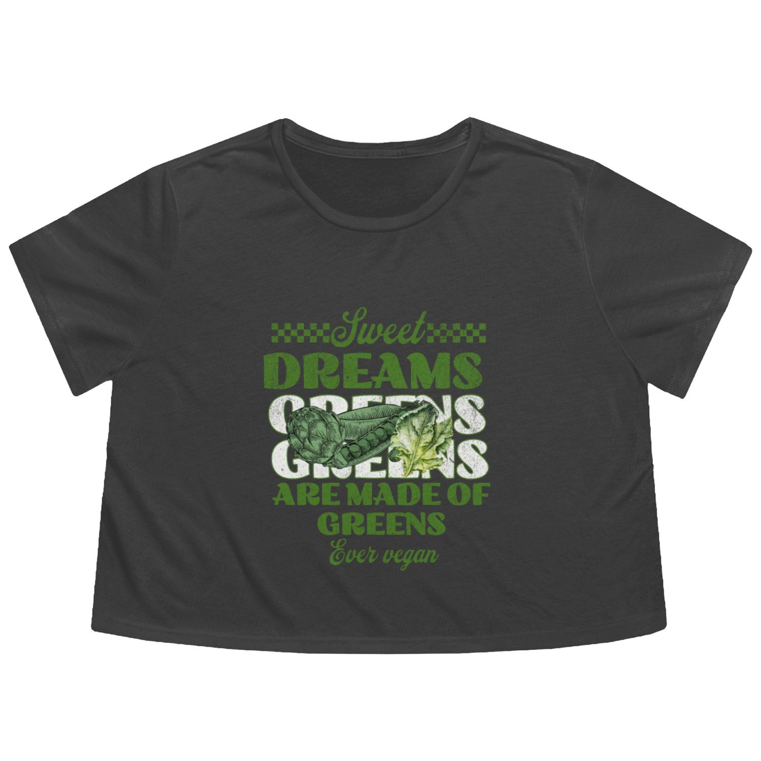Vegan lover Eat Plants Flowy Cropped Tees