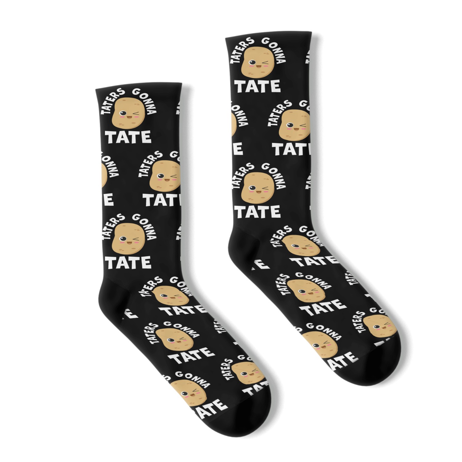 Taters Gonna Tate Potato Tater Tot Foodie Food Socks