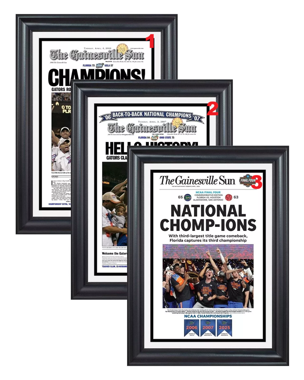 Florida Gators Basketball Championship - 2006, 2007 & 2025