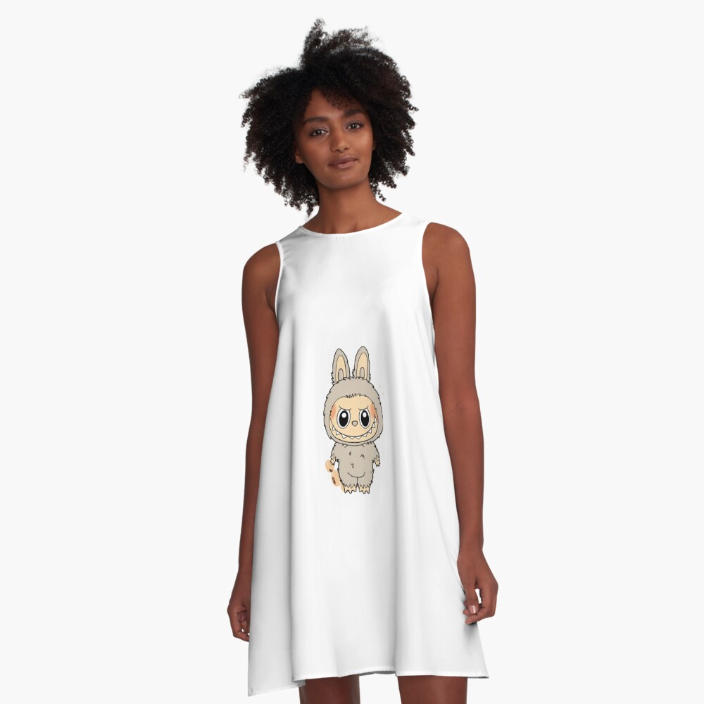 Soymilk Labubu A-Line Dress, Gift for Her