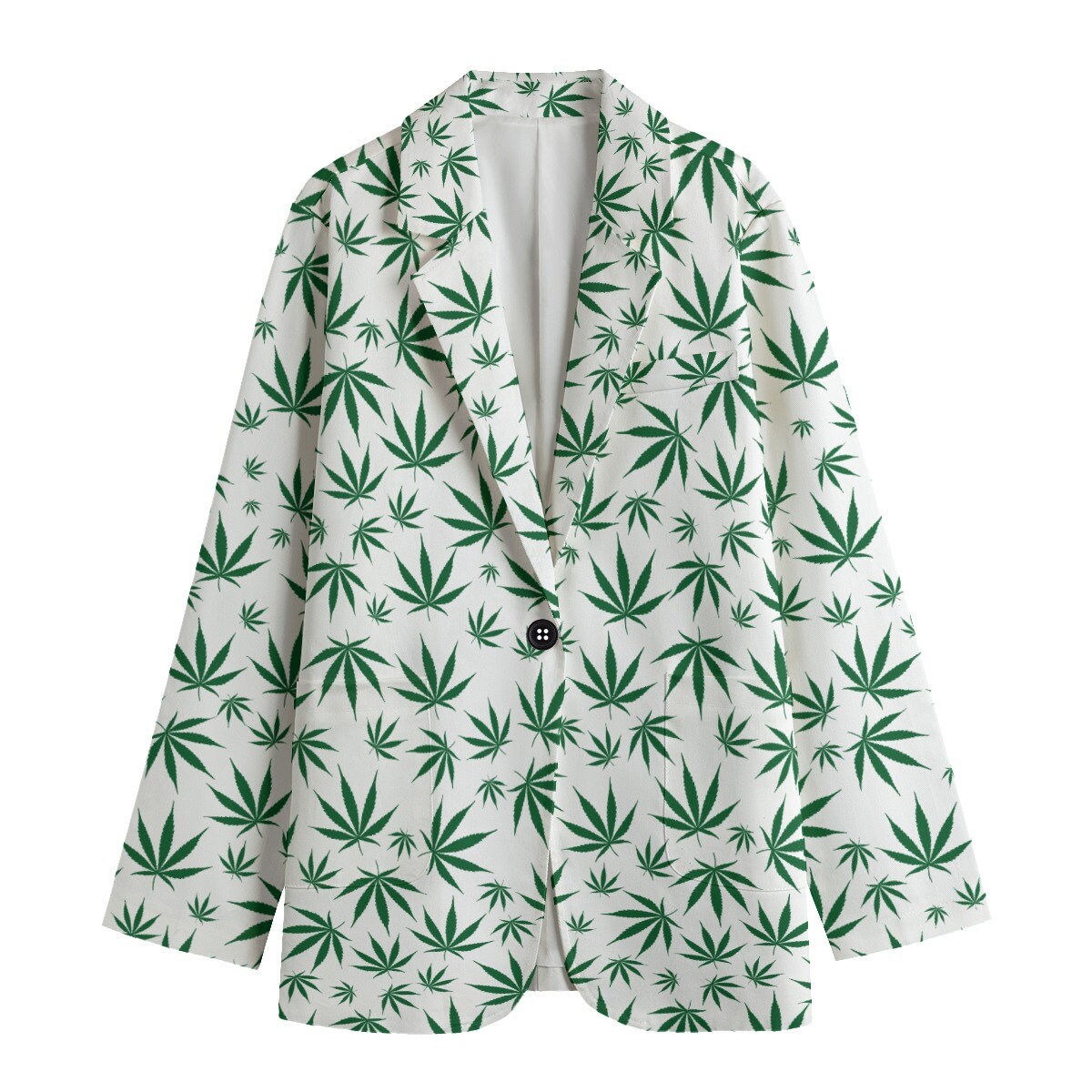 Women's Leisure Blazer, marijuana Blazer, cannabis Blazer, weed Blazer, leaves Blazer, marijuana, cannabis, weed, rasta, Jamaica