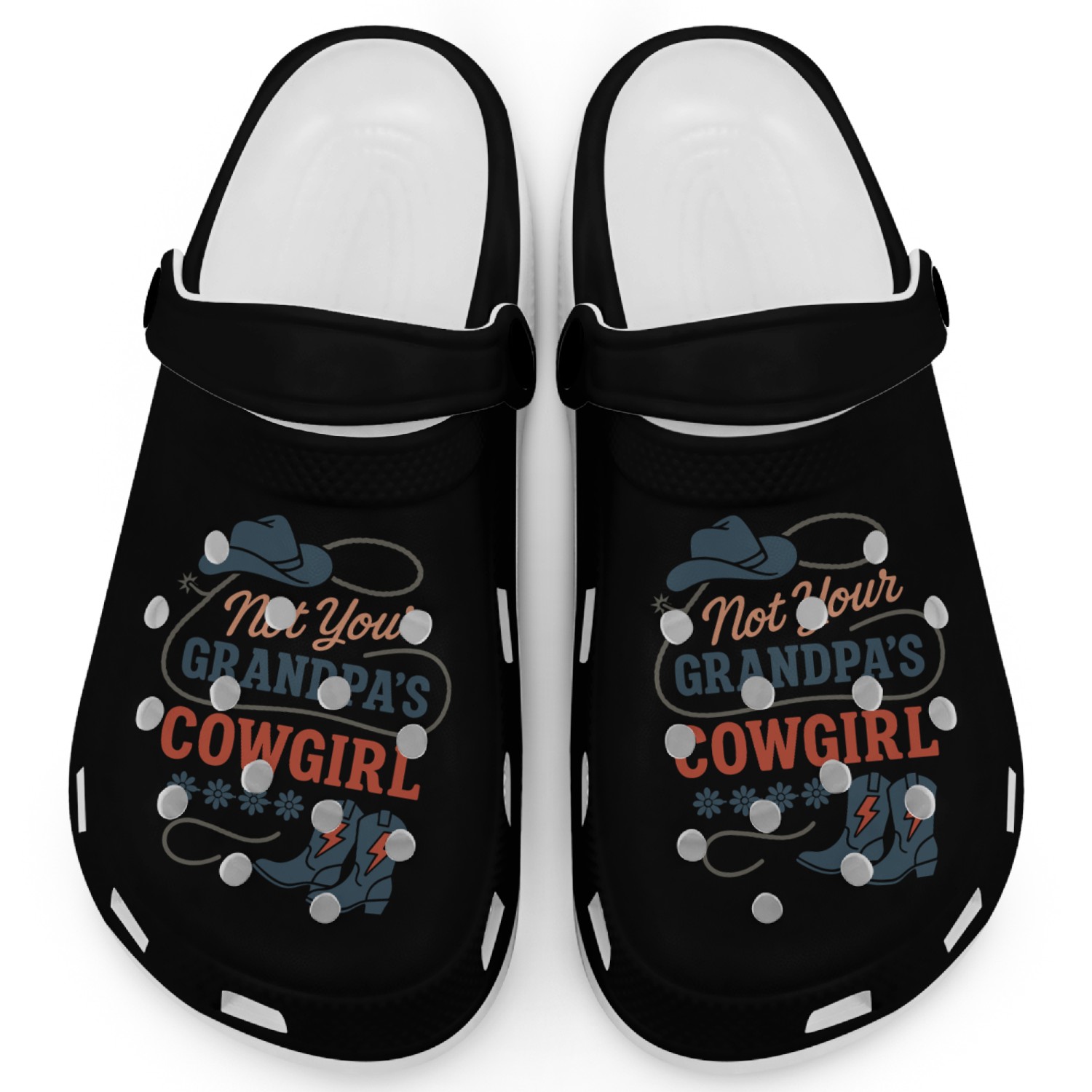Soft Cowgirl Floral Rodeo Western Aesthetic Horse Clogs