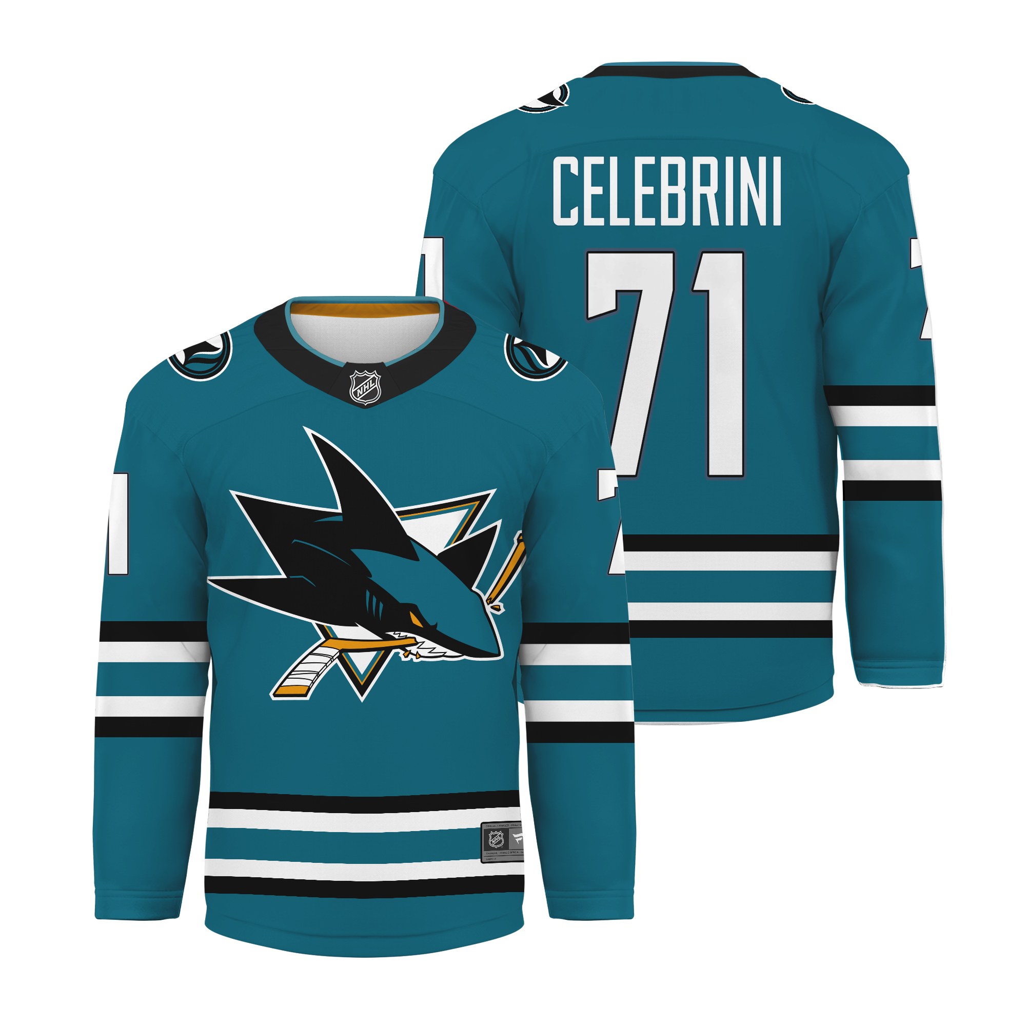 Men's San Jose Sharks Macklin Celebrini Home Breakaway Jersey