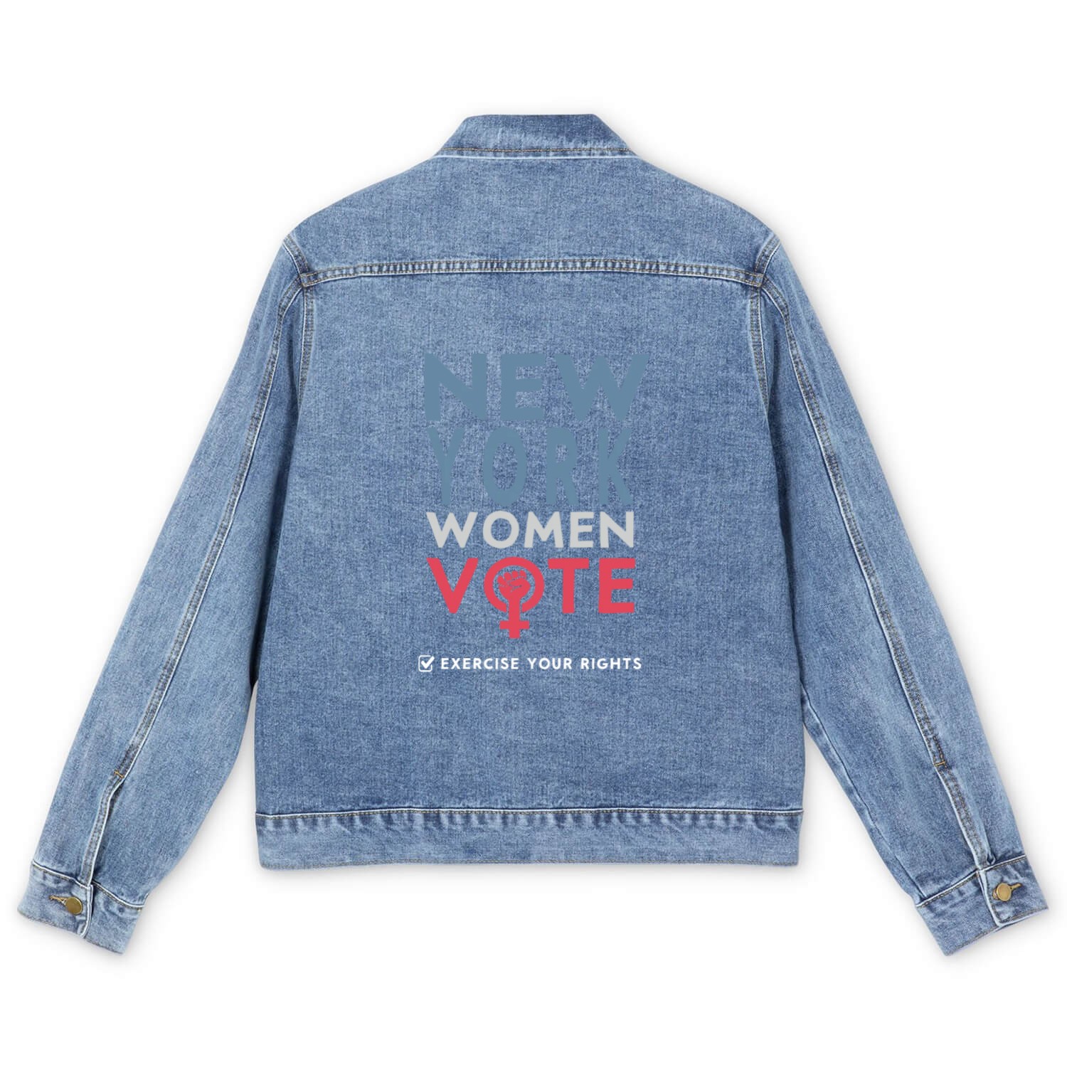 New York Women Vote Voter 2022 Election Feminist Men's Denim Jackets