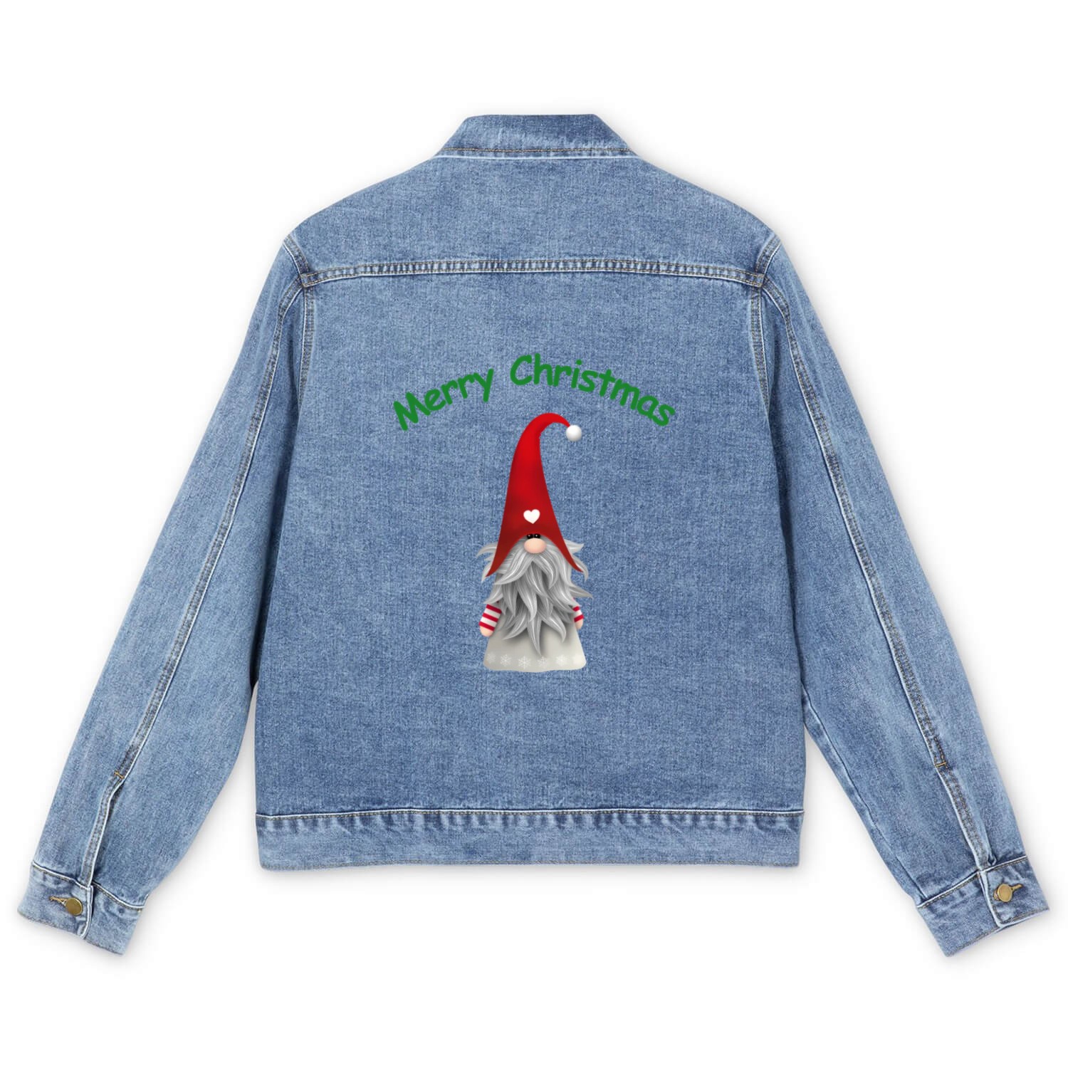Merry Gnome Original Saying Men's Denim Jackets