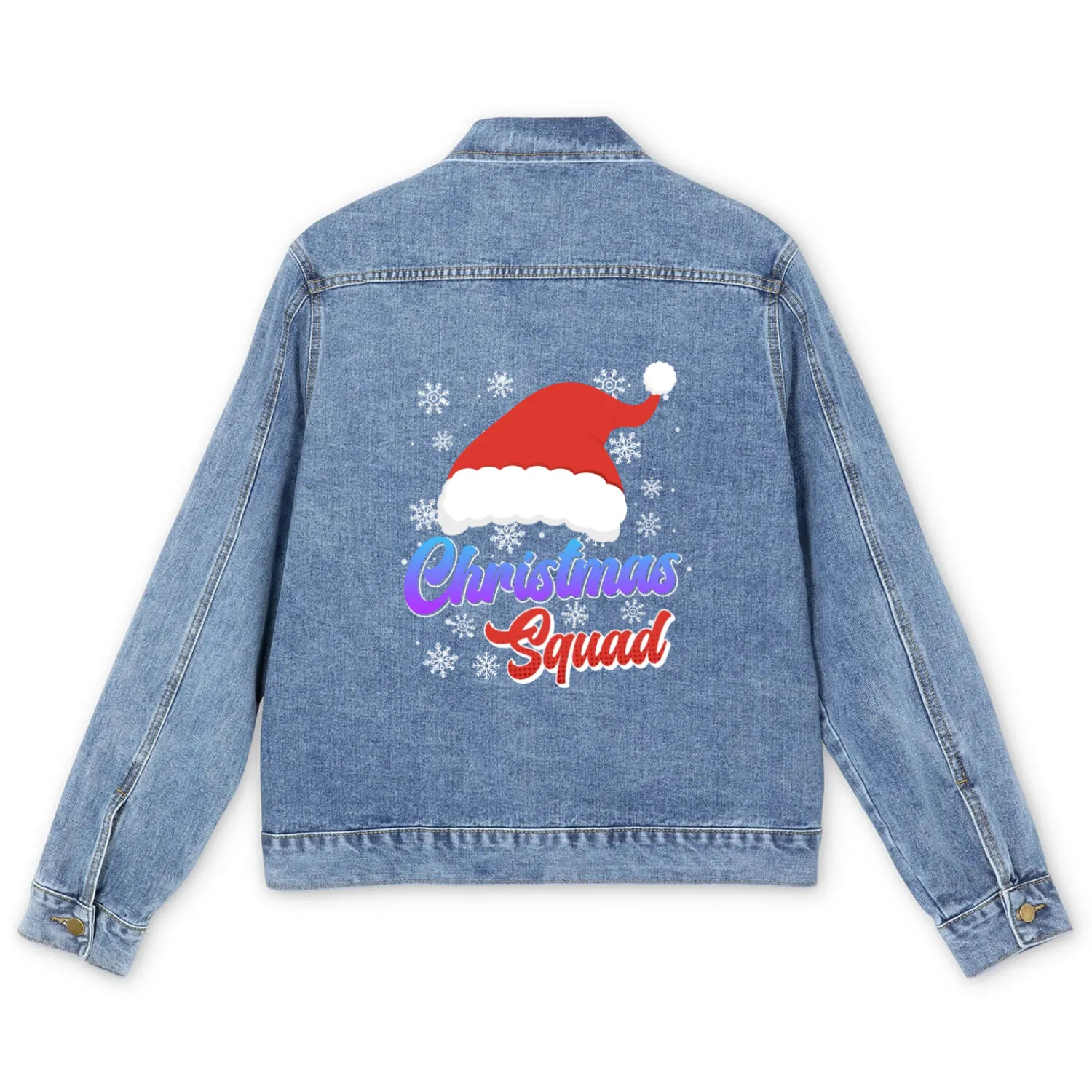 Christmas Squad Santa Claus Video Games Men's Denim Jackets