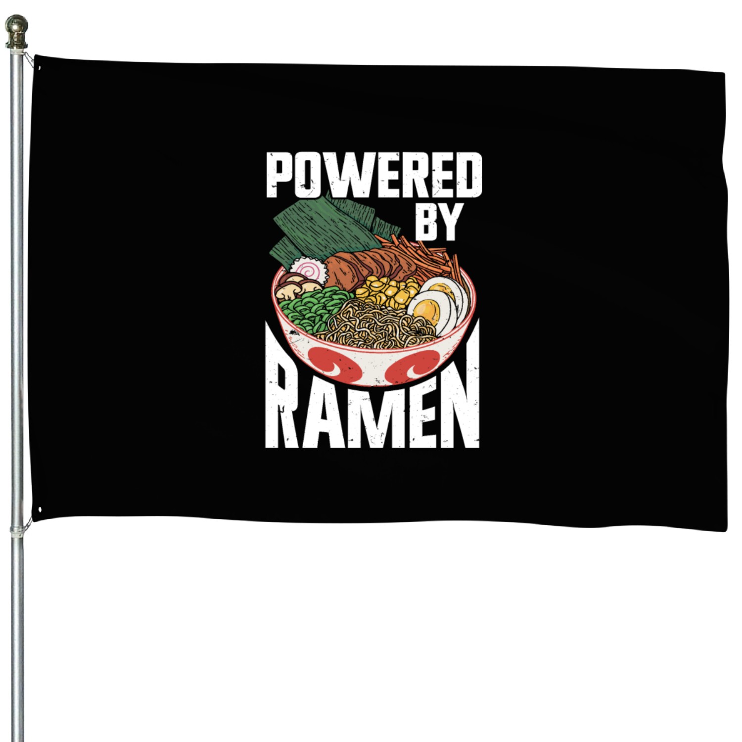 Powered By Ramen Anime Japanese Soup Cup Noodle House Flags