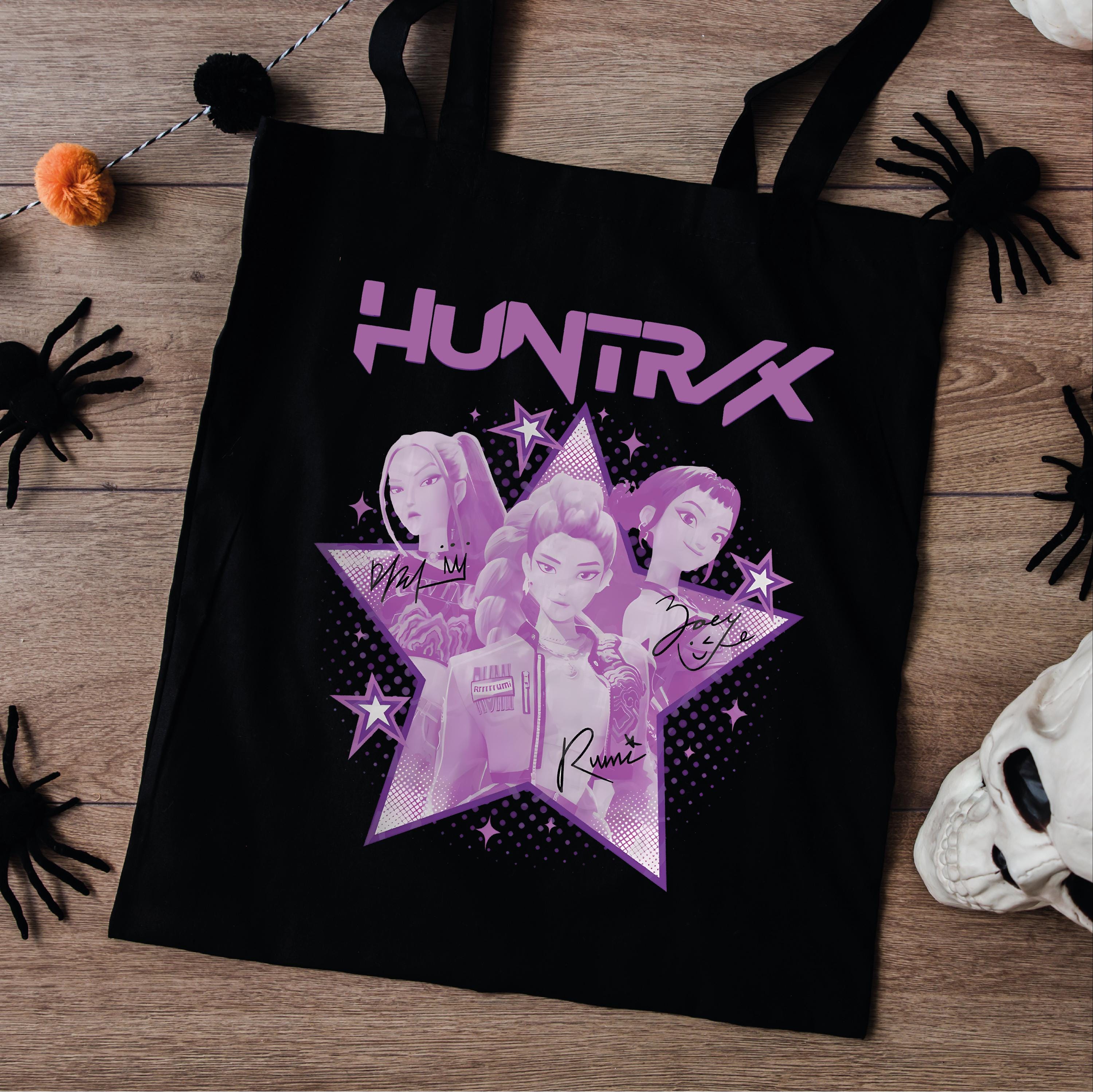 Huntrix Saja Girls Tote Bag, Cute Anime School Tote, Reusable Cotton Book Bag, Back to School Gift, Kawaii Kpop Fan Accessory