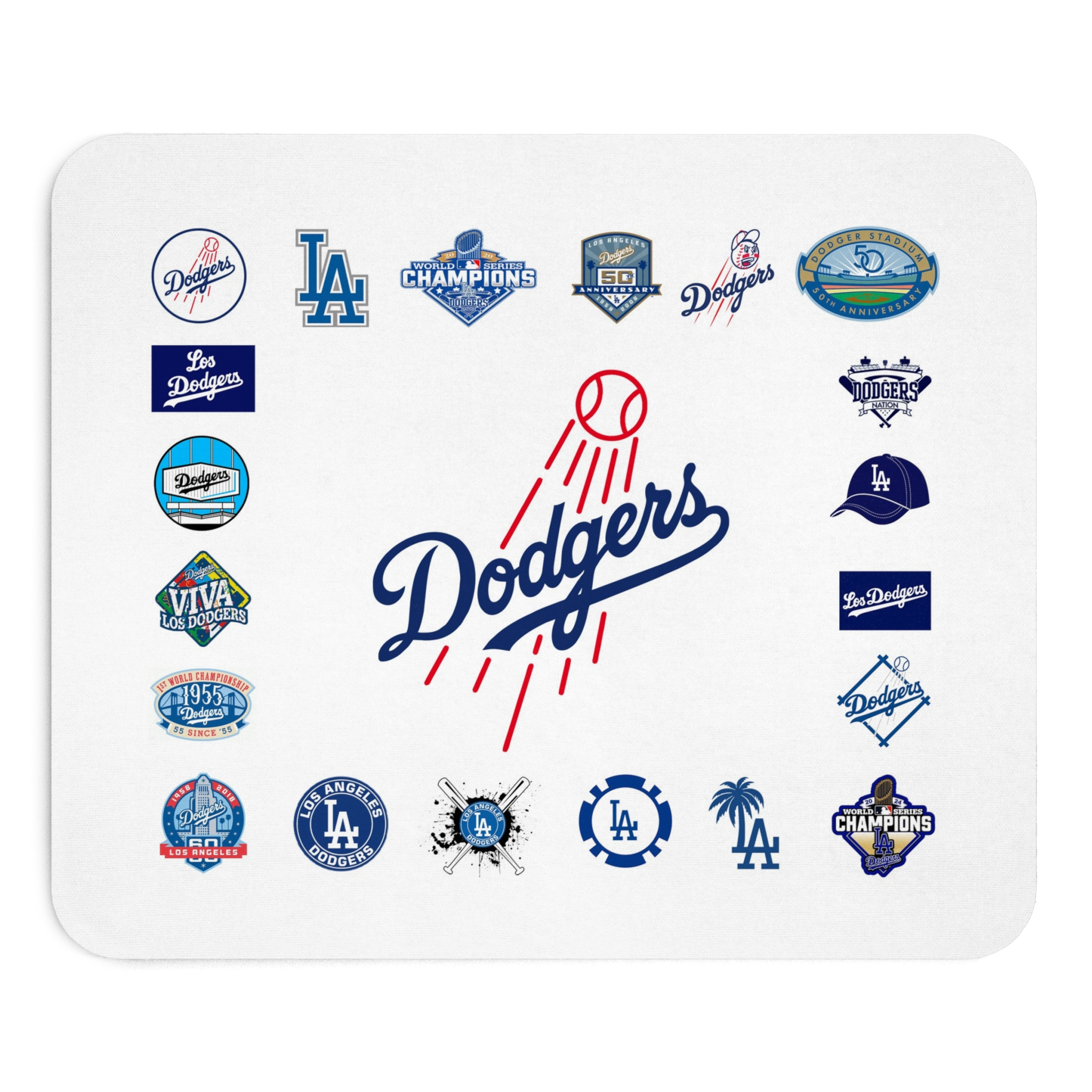 Los Angeles Dodgers Art Logo Mouse Pad Item#431