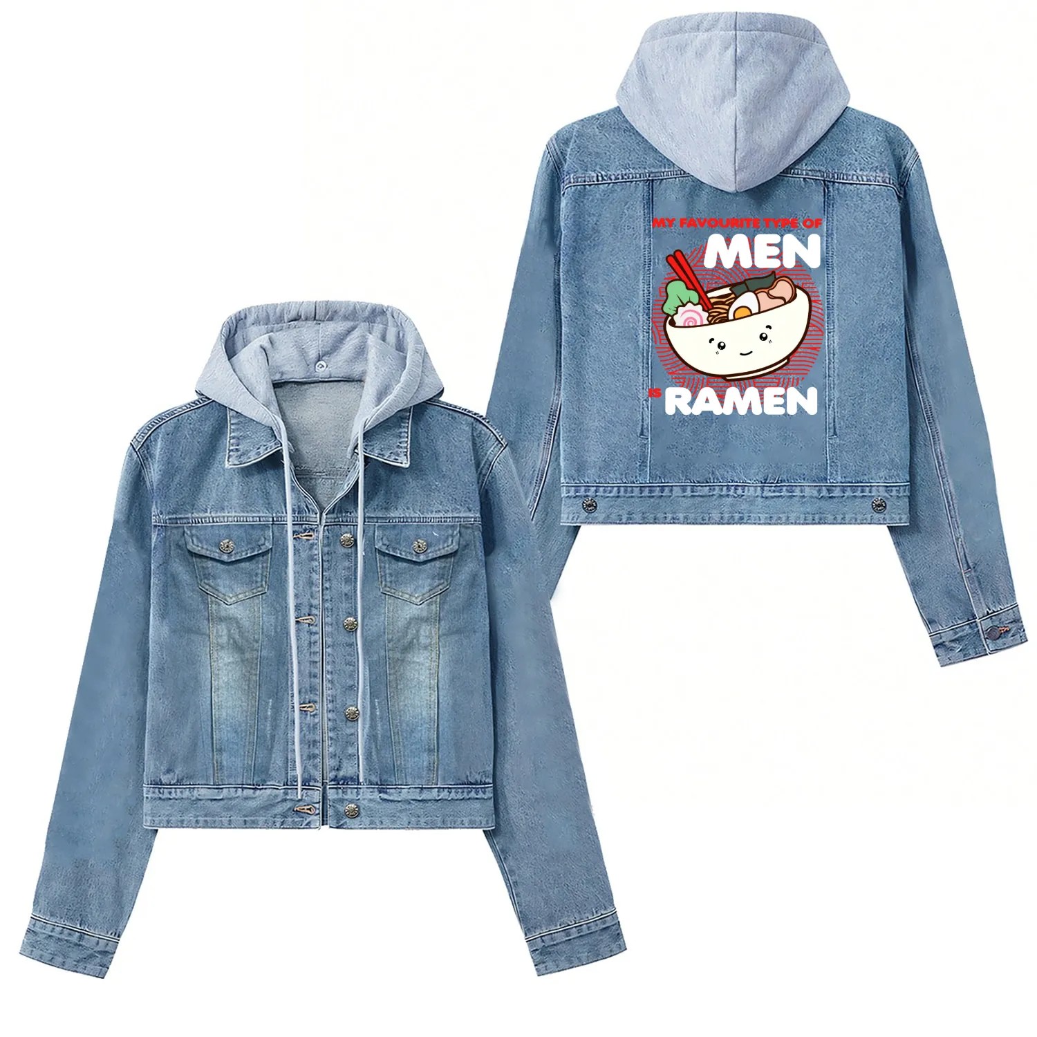 My Favorite Type Of Men Is Ramen Women's Denim Jackets