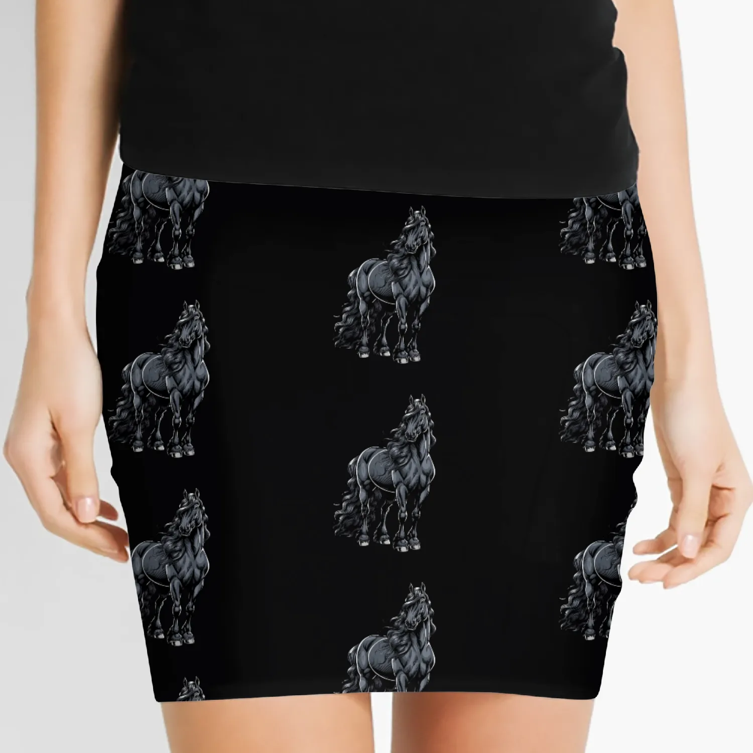 Beautiful Horse for a Horsewoman Women's Mini Skirts