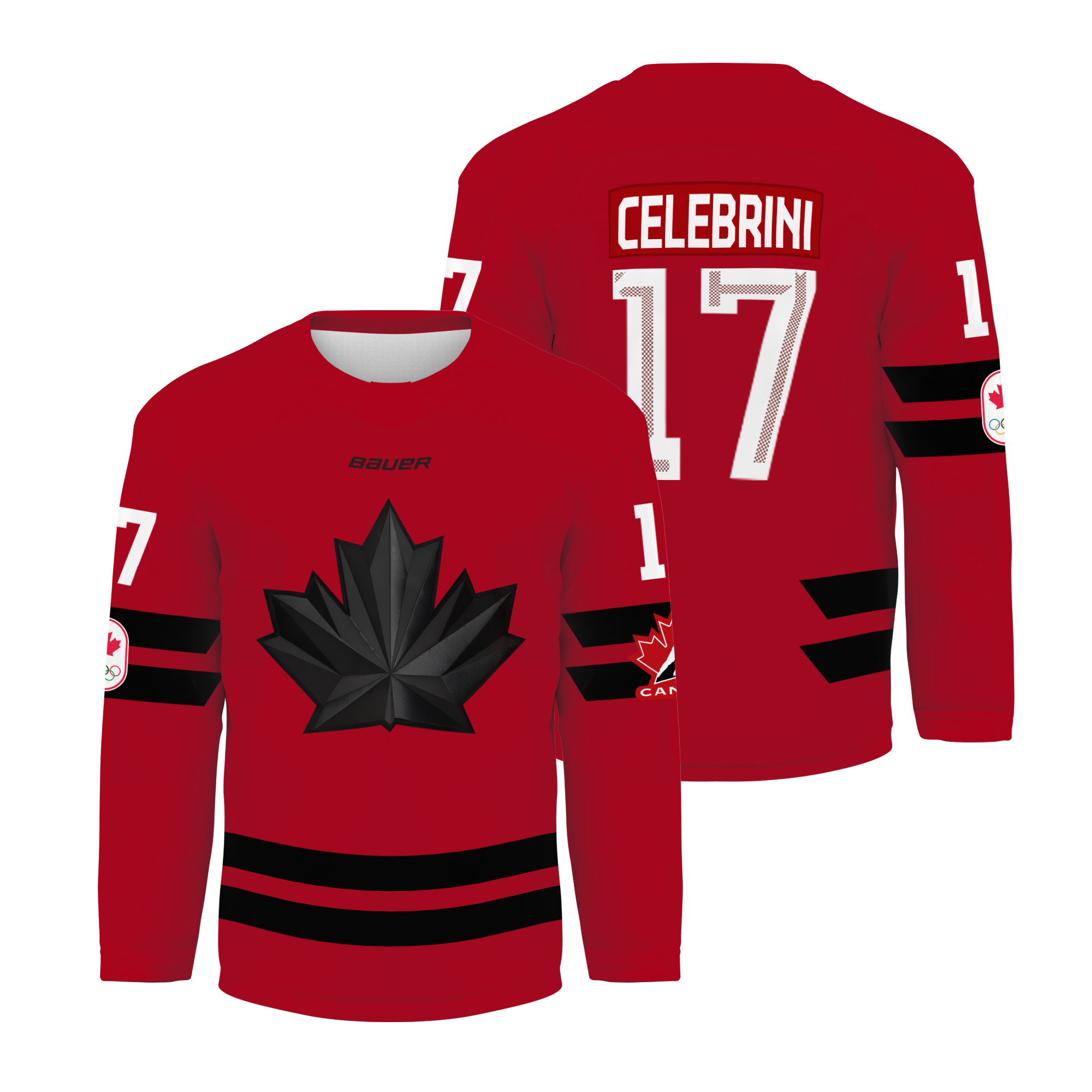 Macklin Celebrini Team Canada 2026 Winter Olympics Jersey Red