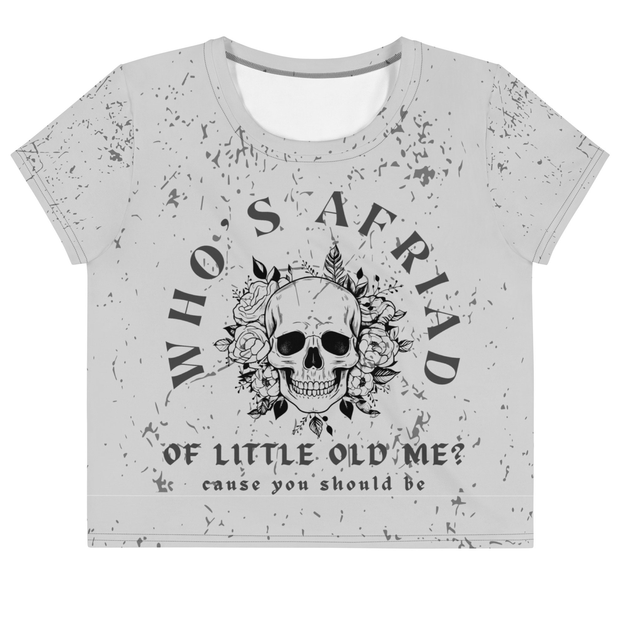 Whos Afraid Of Little Old Me? Vintage Crop Tee