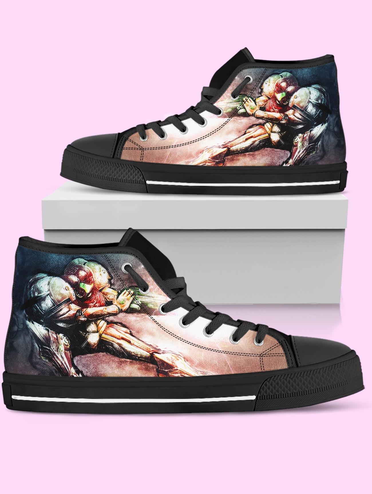 Metroid High-Top Shoes: Video Game Unisex Inspired Sneakers for Women, Men