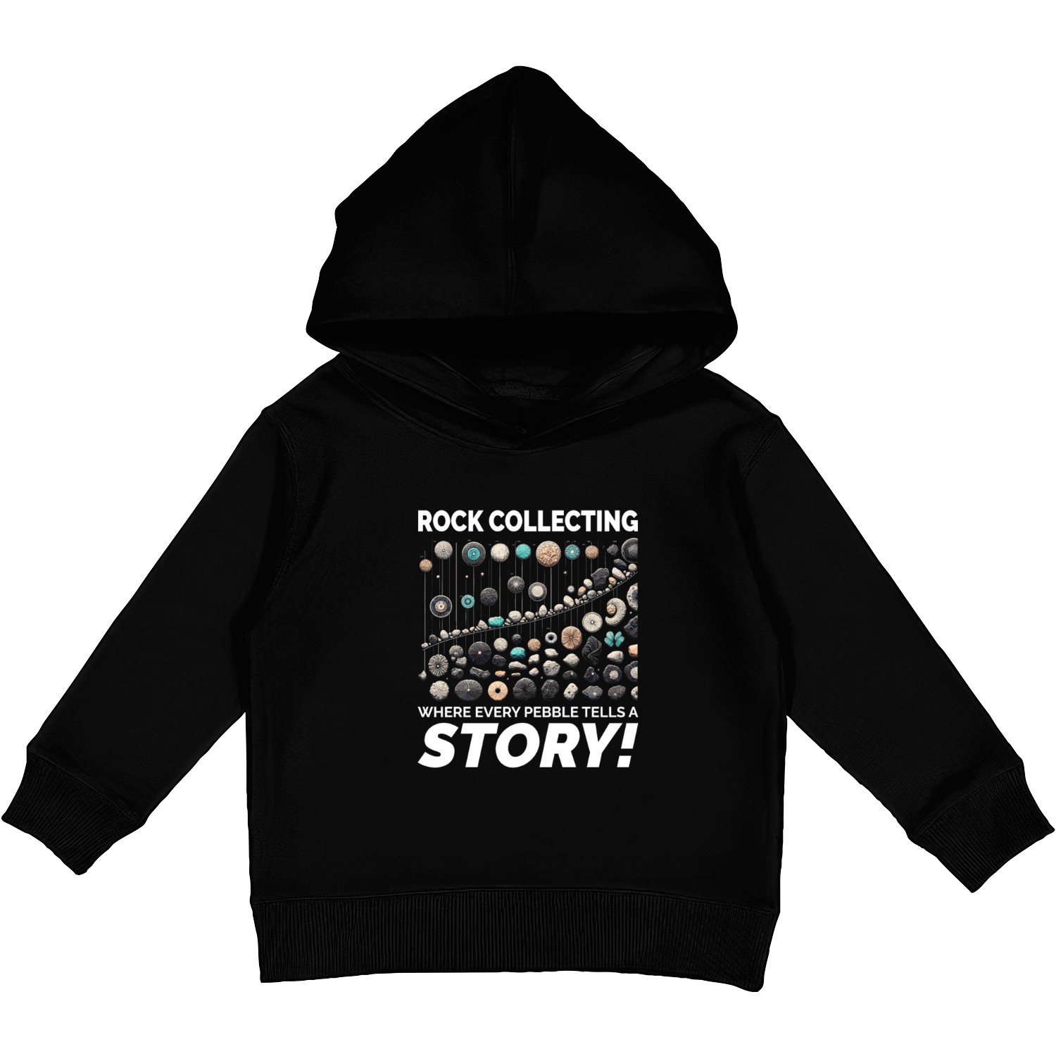 Pebble Rock Collecting Collector Geology Rockhound Kids Pullover Hoodies