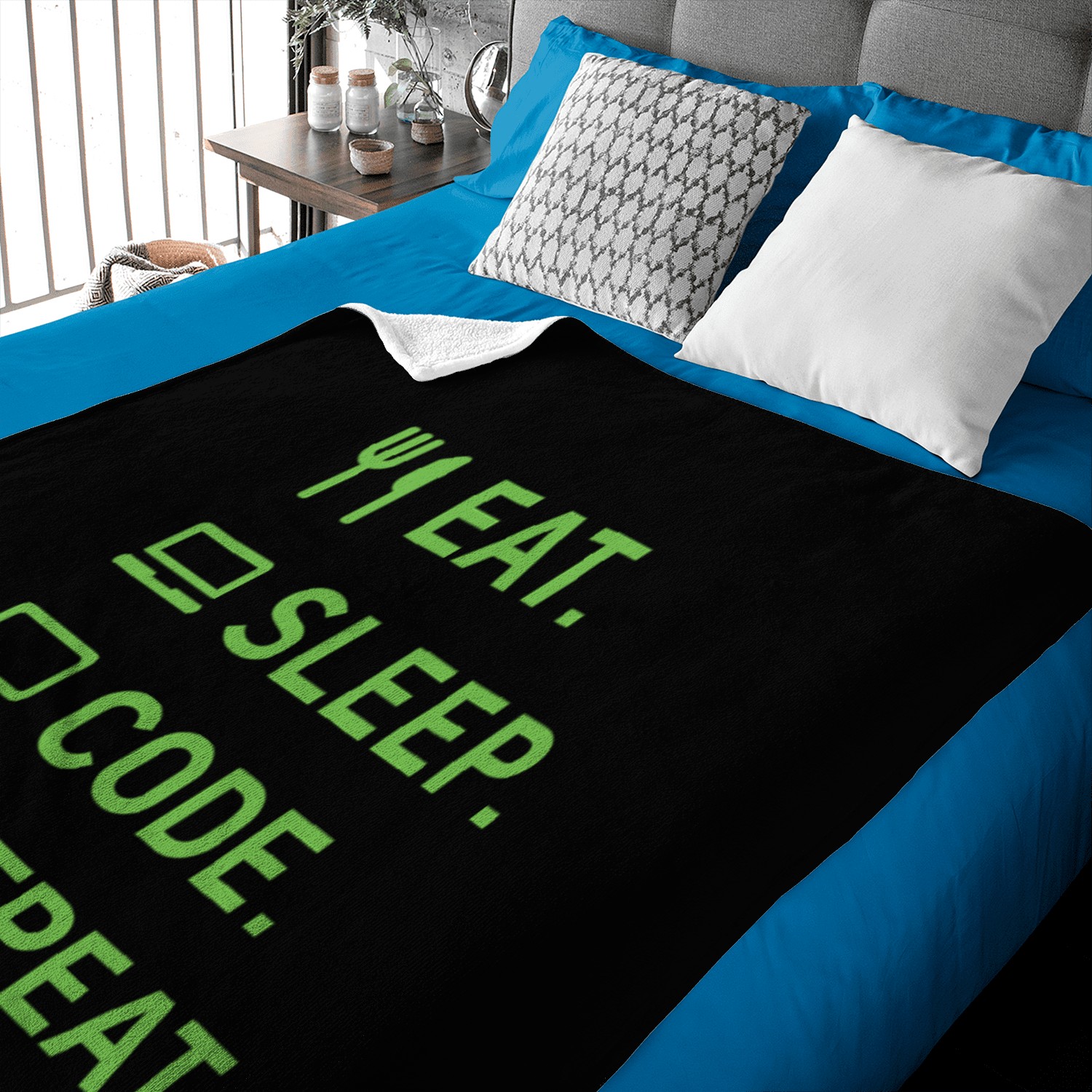 Eat Sleep Code Repeat – Programmer Lifestyle Baby Blankets