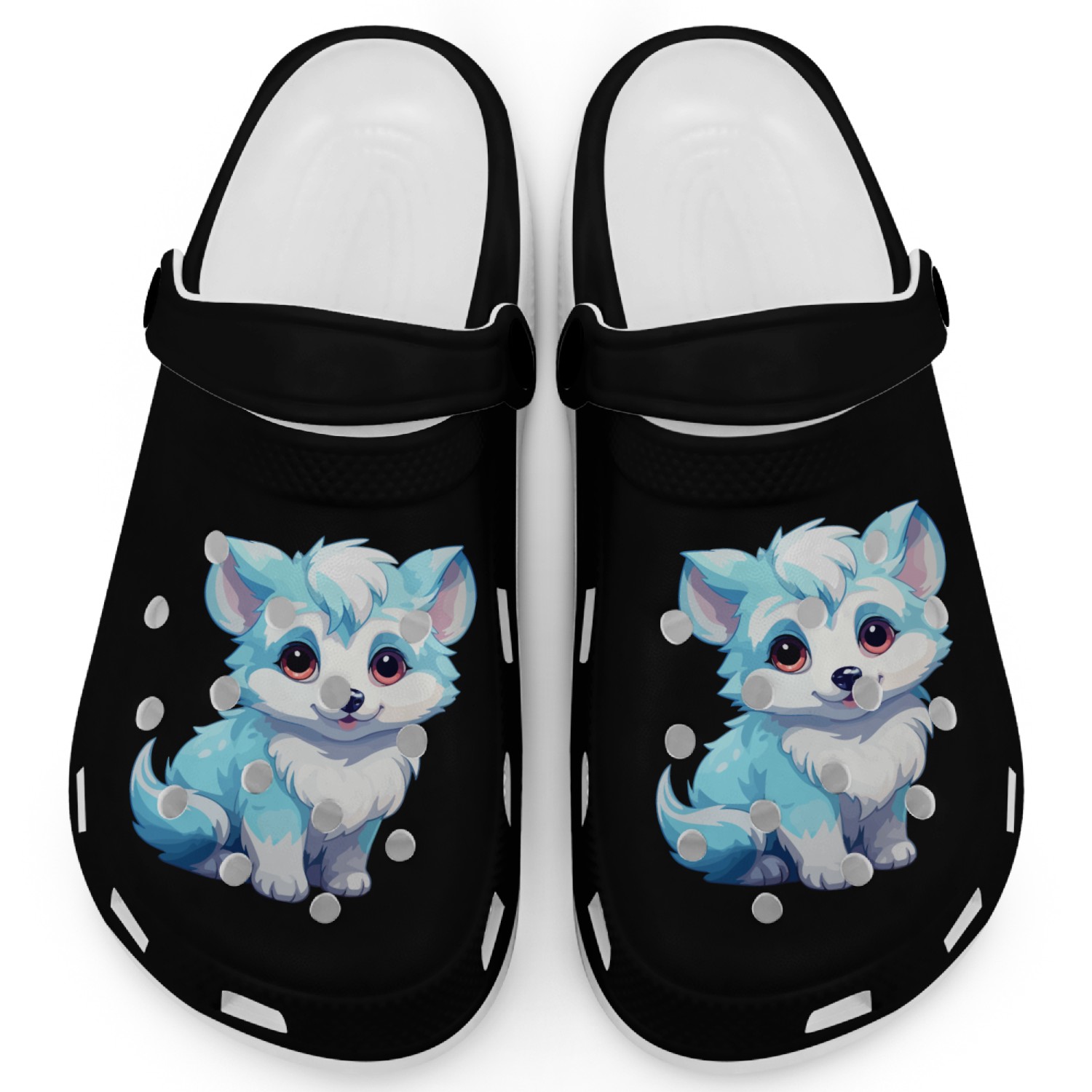Kawaii Arctic Fox Cute Japanese Anime Aesthetic Clogs