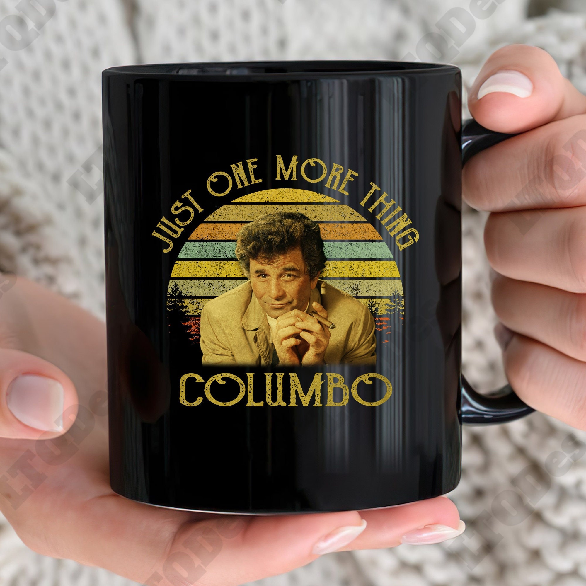 Peter Falk Just One More Thing Vintage Coffee Mugs, Movies Quote Coffee Mugs, Vitange 90s Mugs, Retro Mugs