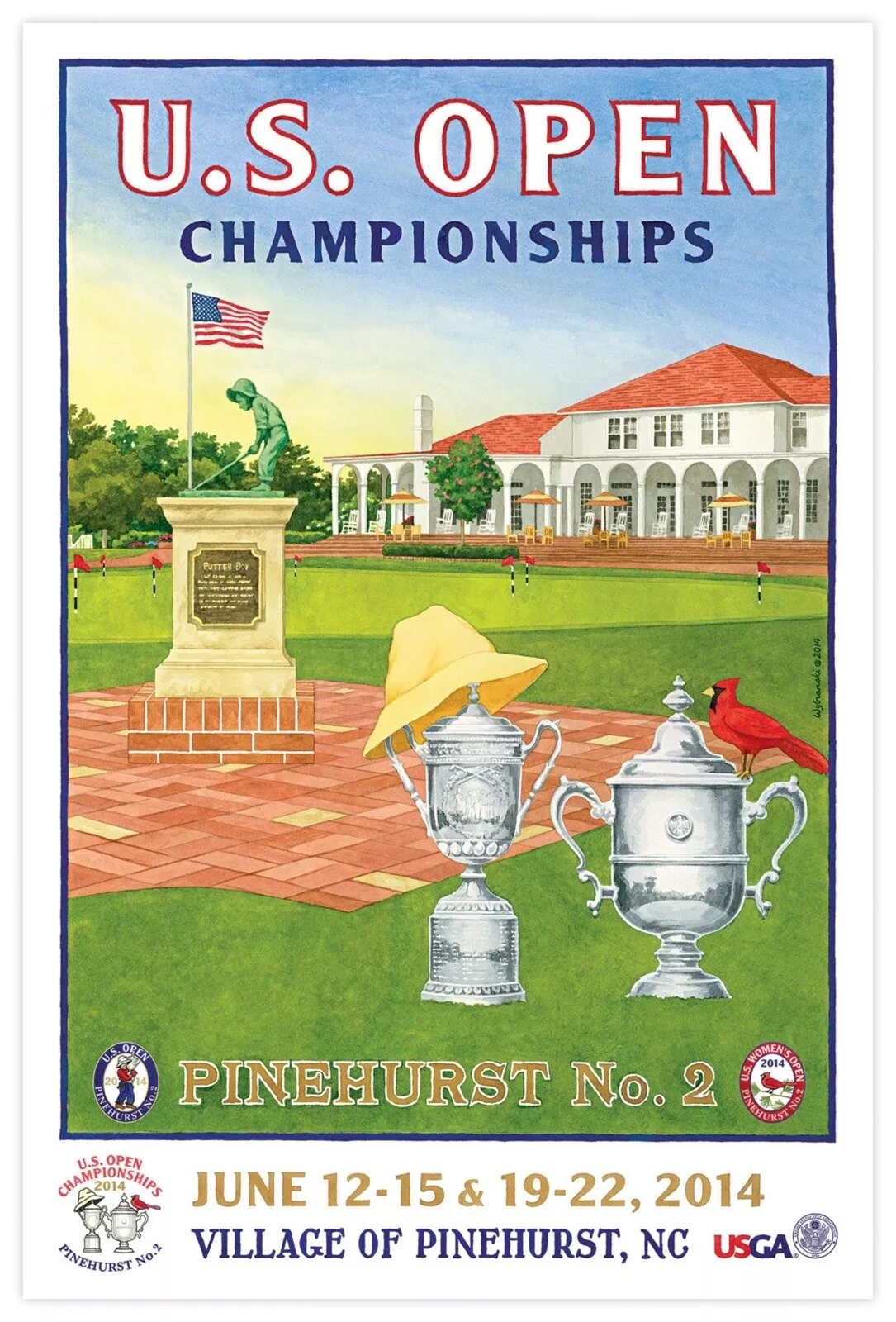 2014 U.S. Open Pinehurst No. 2 Golf Poster