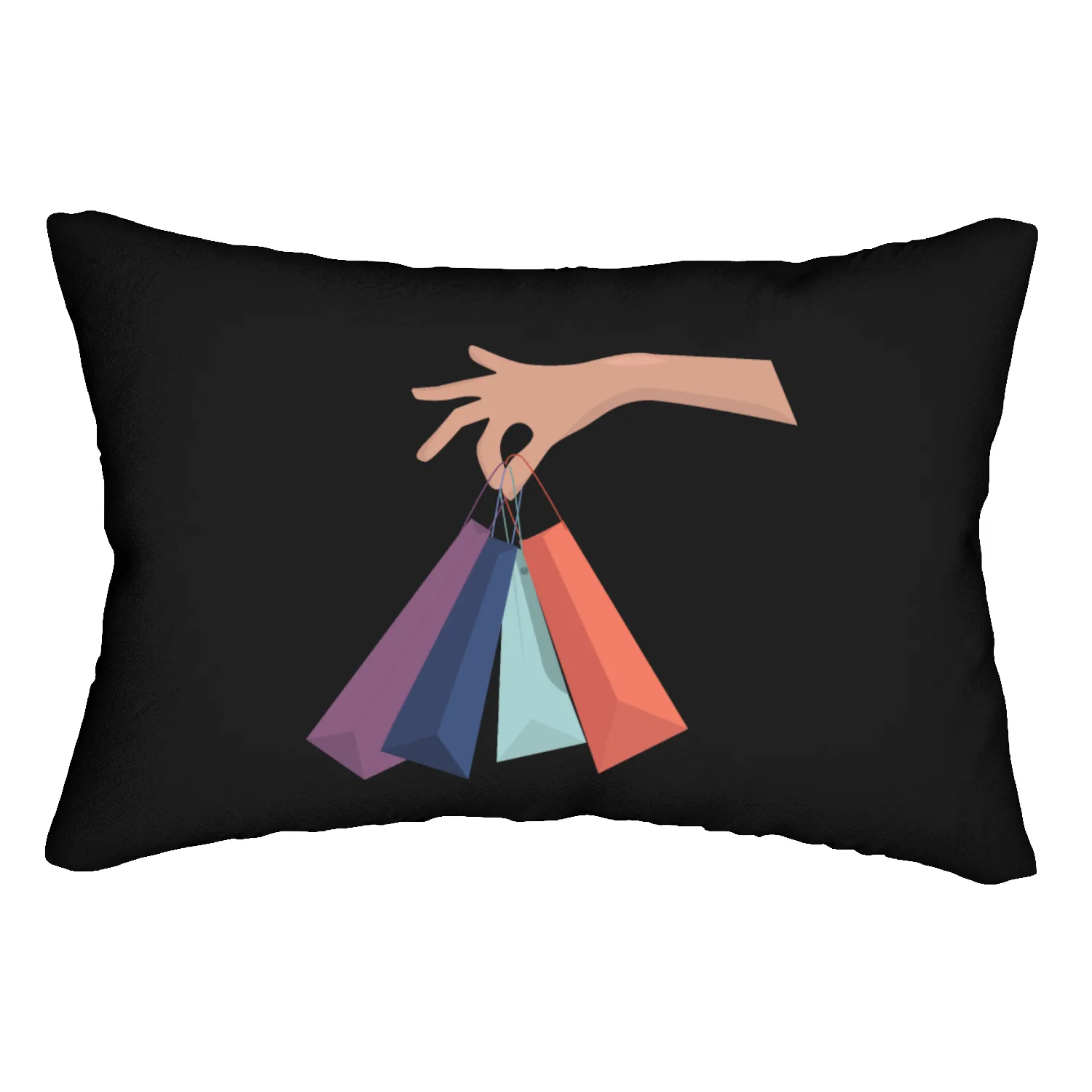 SHOP BAG ILLUSTRATION Lumbar Pillows