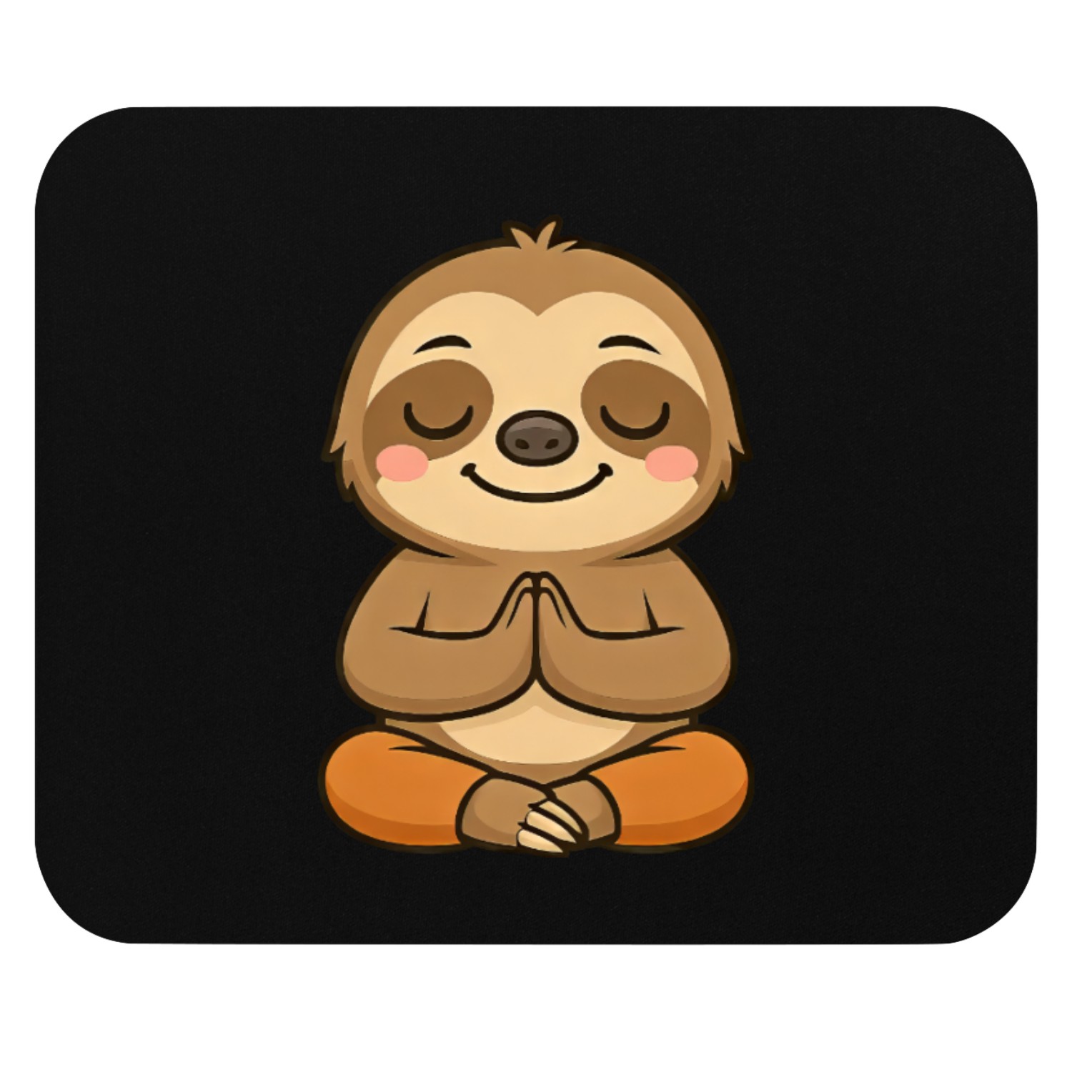 Cute sloth yoga meditation relaxation peace Mouse Pads