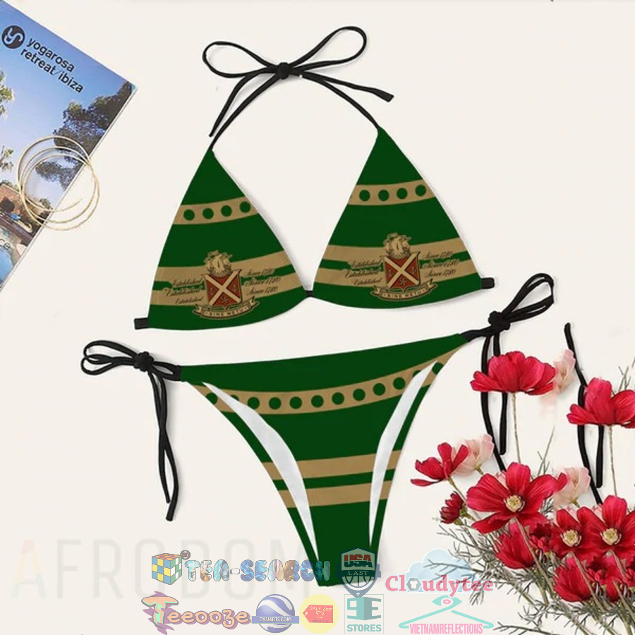 Jameson Irish Whiskey Bronze Stripe Bikini Set Swimsuit Jumpsuit Beach