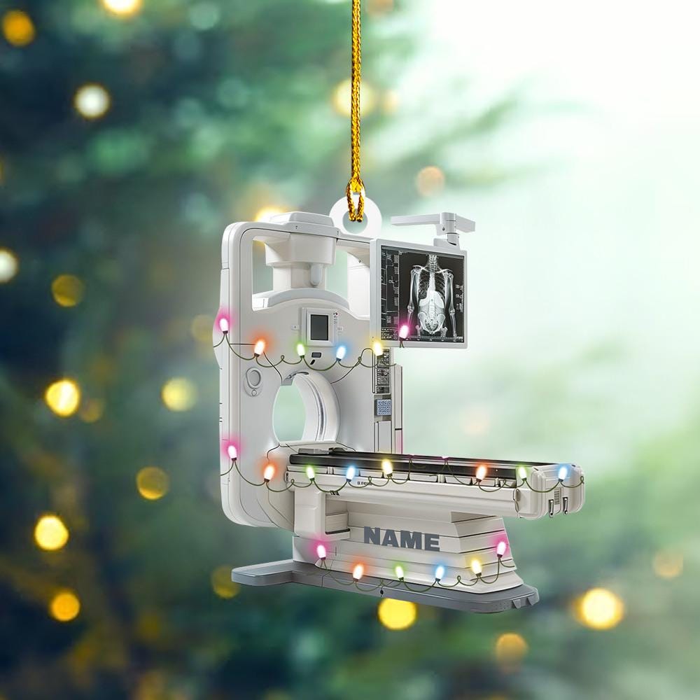 Personalized Xray Scan Machine Ornament, Radiologist Christmas Ornament, Radiology Ornament, Xray Tech Ornament