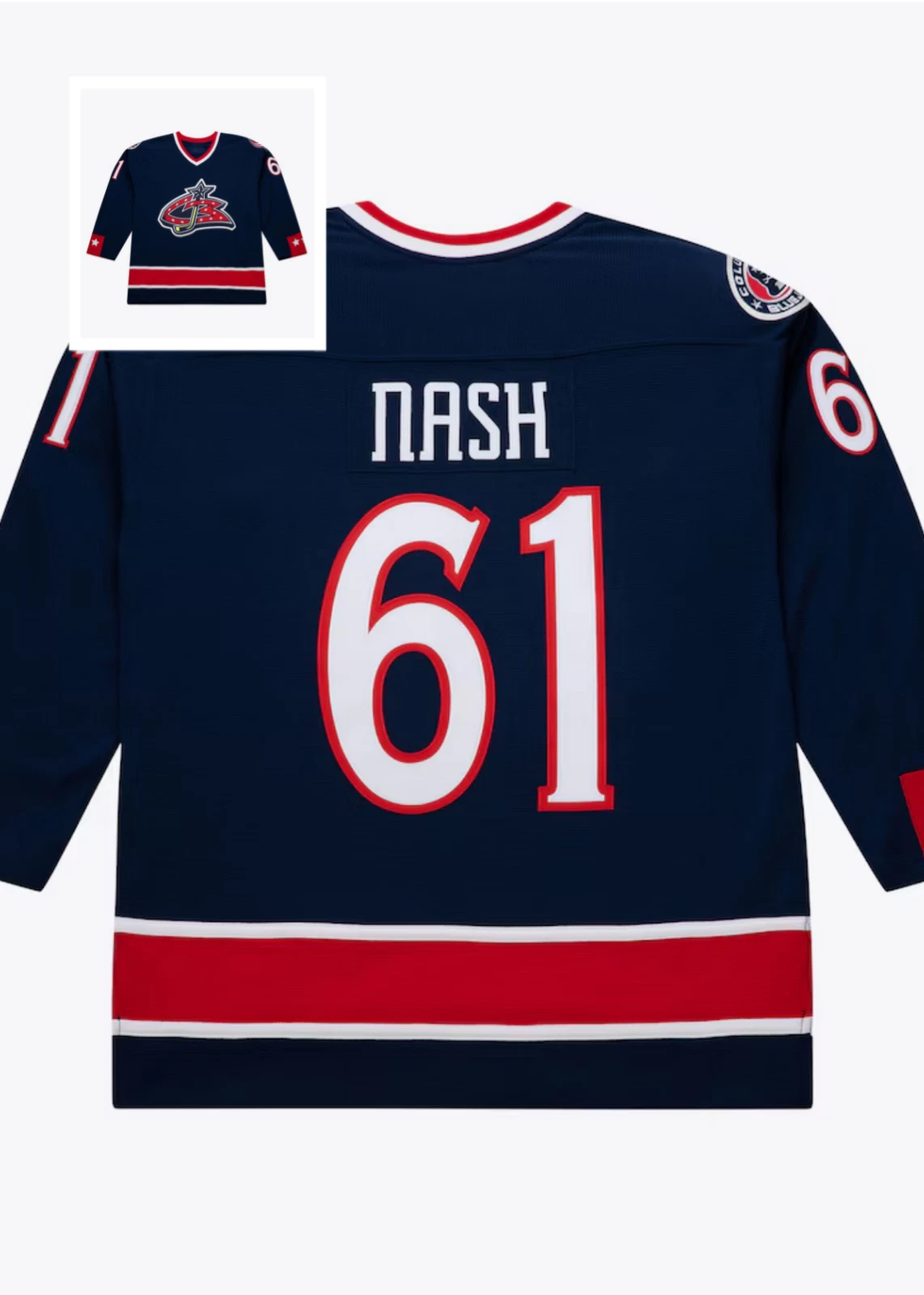 Custom Men's #61 Nash 2003-04 Navy Power Play Player All Jersey
