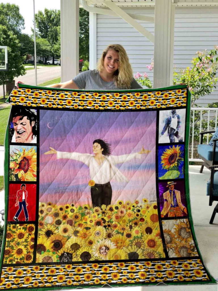 Michael Jackson Sunflower Quilt Blanket