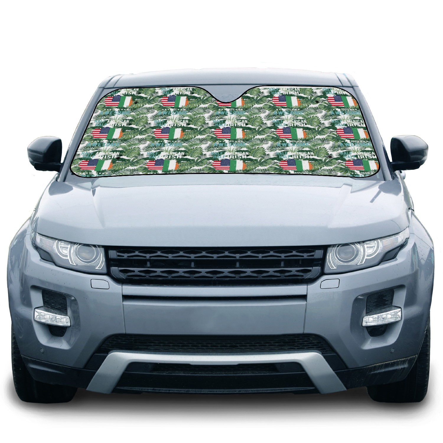 Half American Half Irish Car Sun Shades