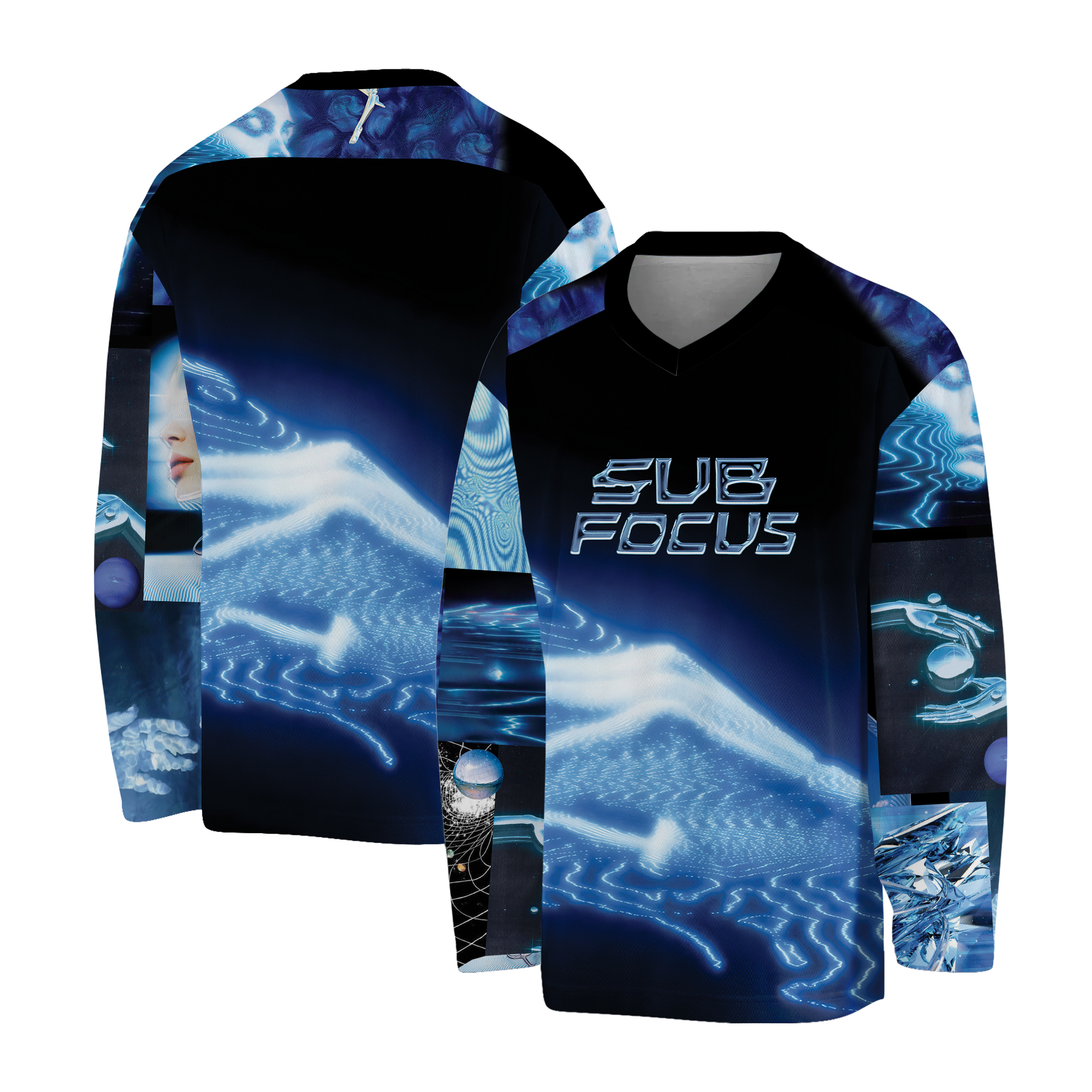 Men's Hockey Jersey, Drum & Bass Sub Focus Inspired, Y2K Cyber Rave Outfit, Techno Festival Jersey