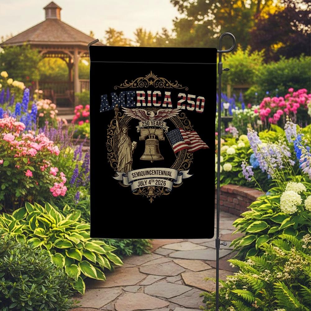 America 250 Garden Flag Semiquincentennial, July 4th 2026 Patriotic Yard Flag, USA Independence 250 Years Outdoor Decor
