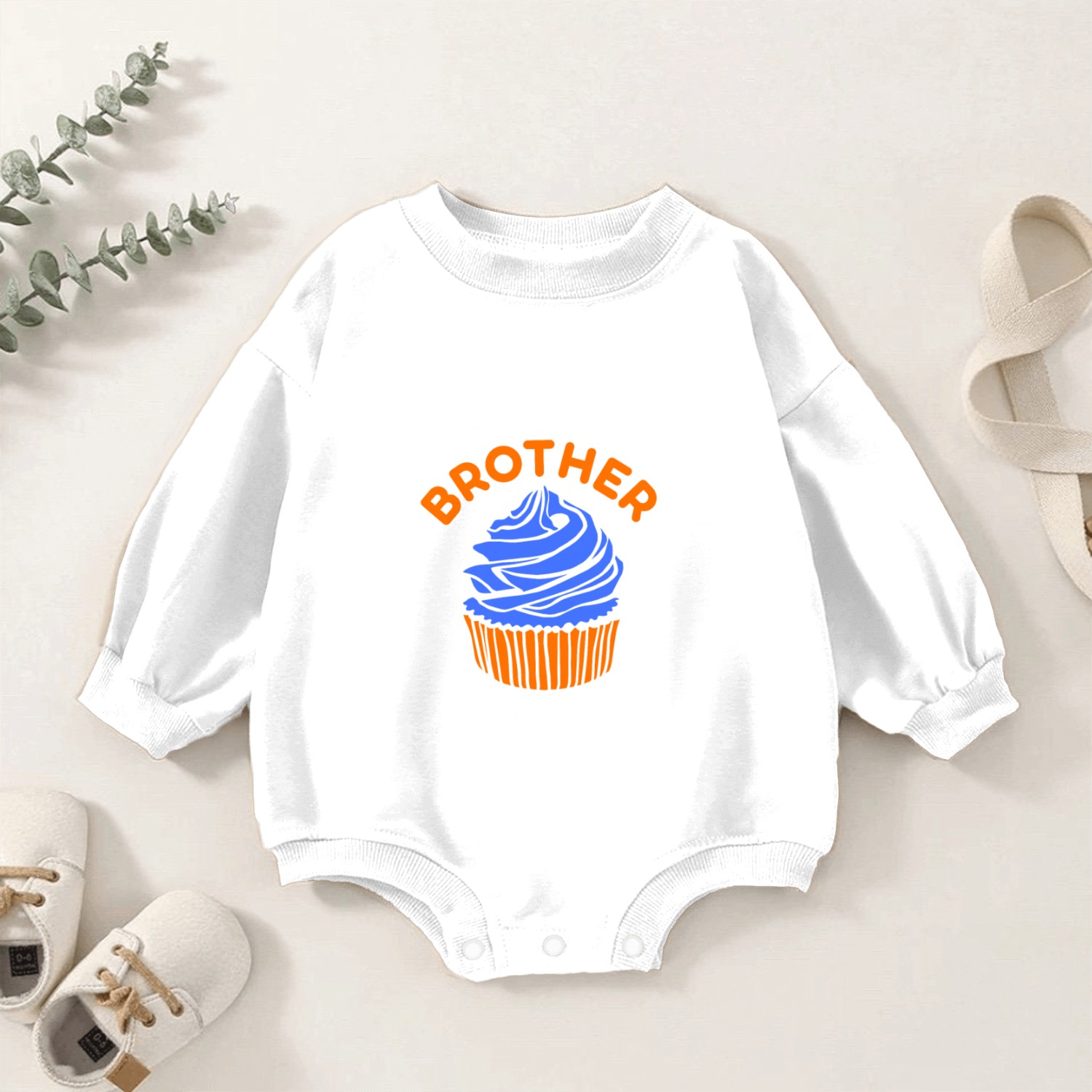 Would Trade My Brother For Cupcakes Cupcake Lover Baby Romper Sweatshirts