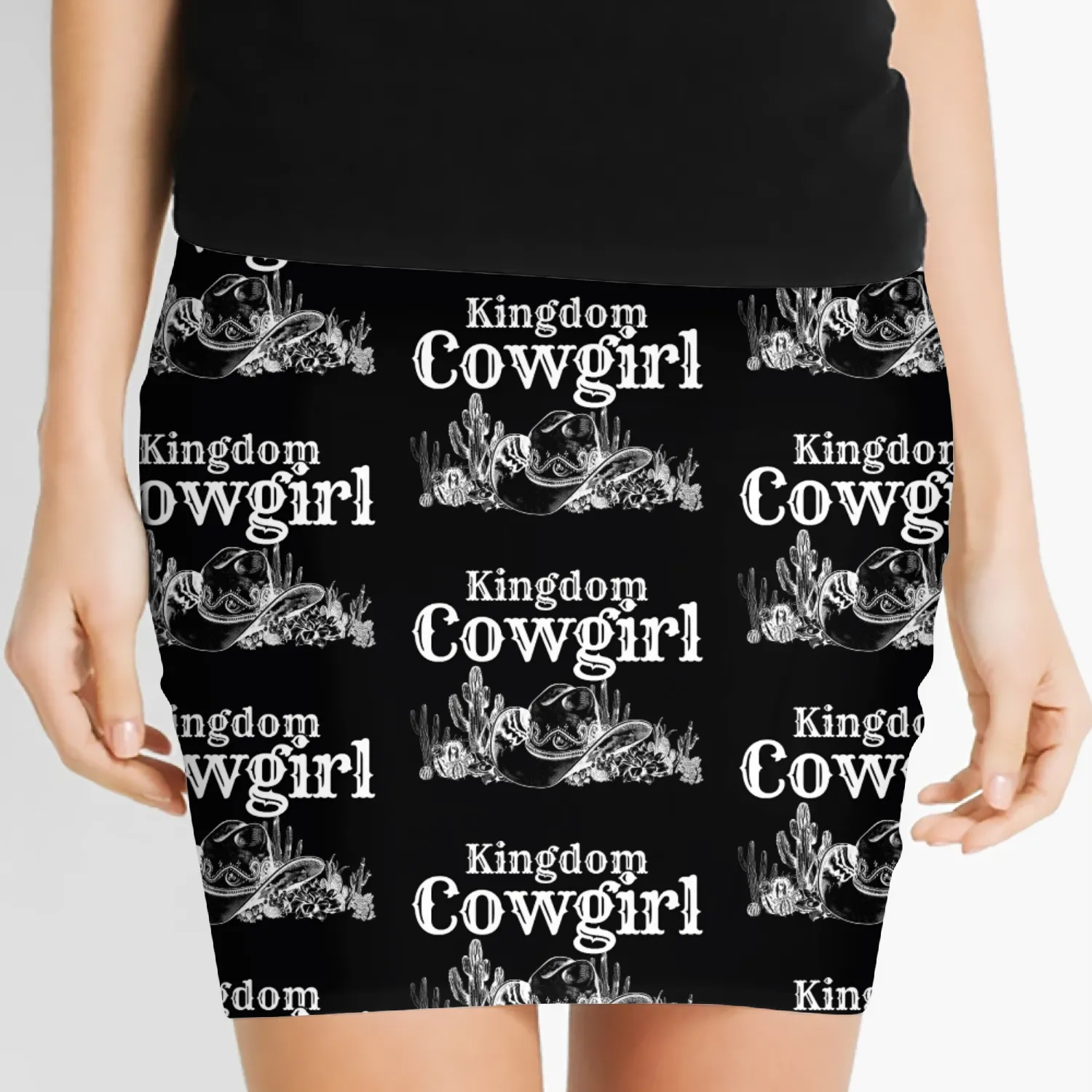 Kingdom Cowgirl Christian Vintage Country Wear Women's Mini Skirts