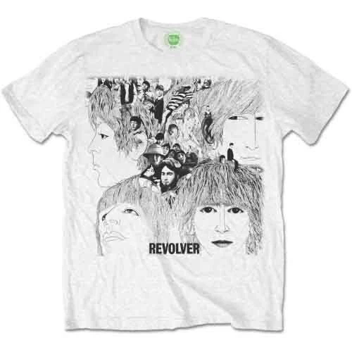 The Beatles Men's Revolver Album Cover T-Shirt White Medium