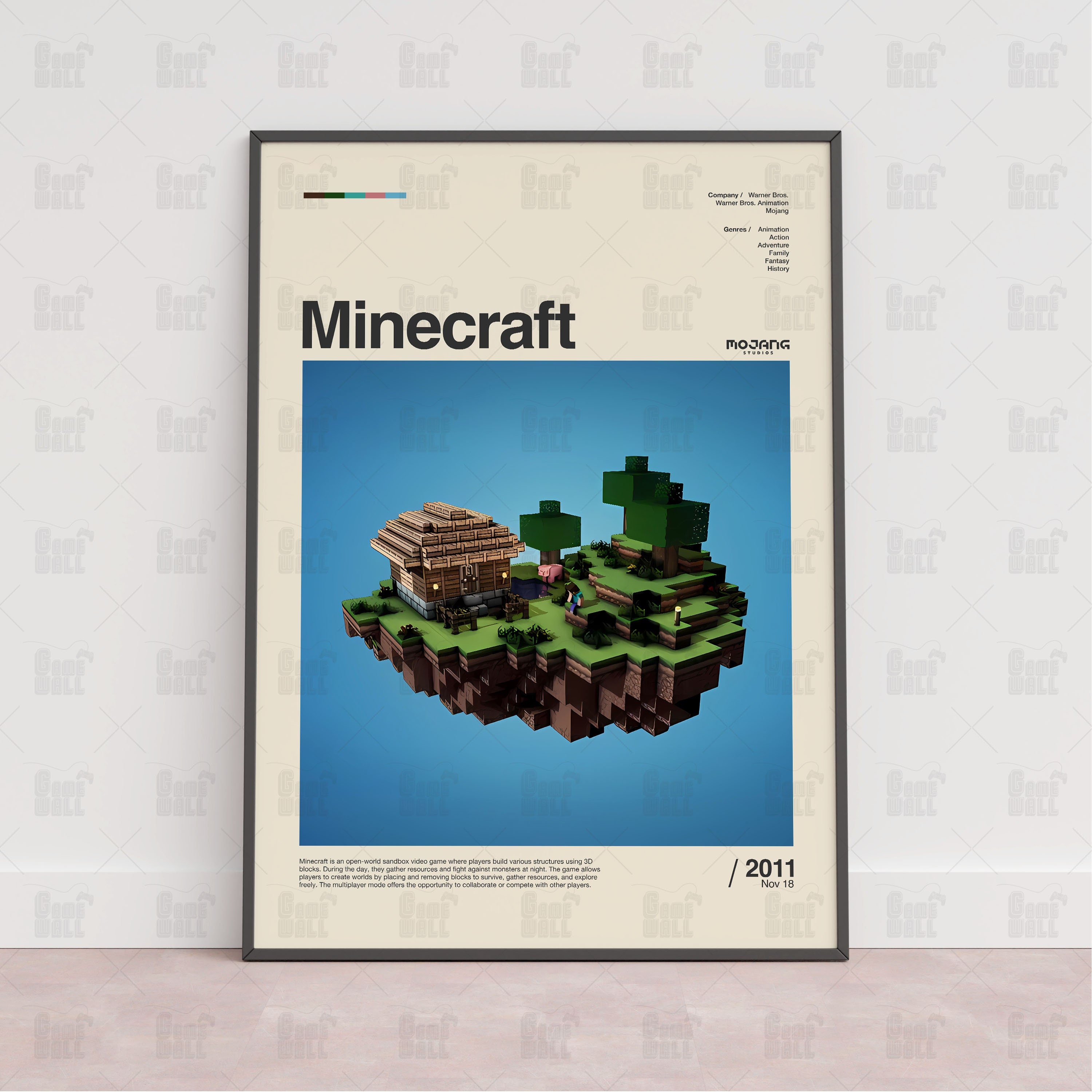 Minecraft Poster, Gaming Room Poster, Gaming Wall Poster, Gaming Print Poster, Game Gift, Video Games Poster, Gaming Wall Art, Custom Game