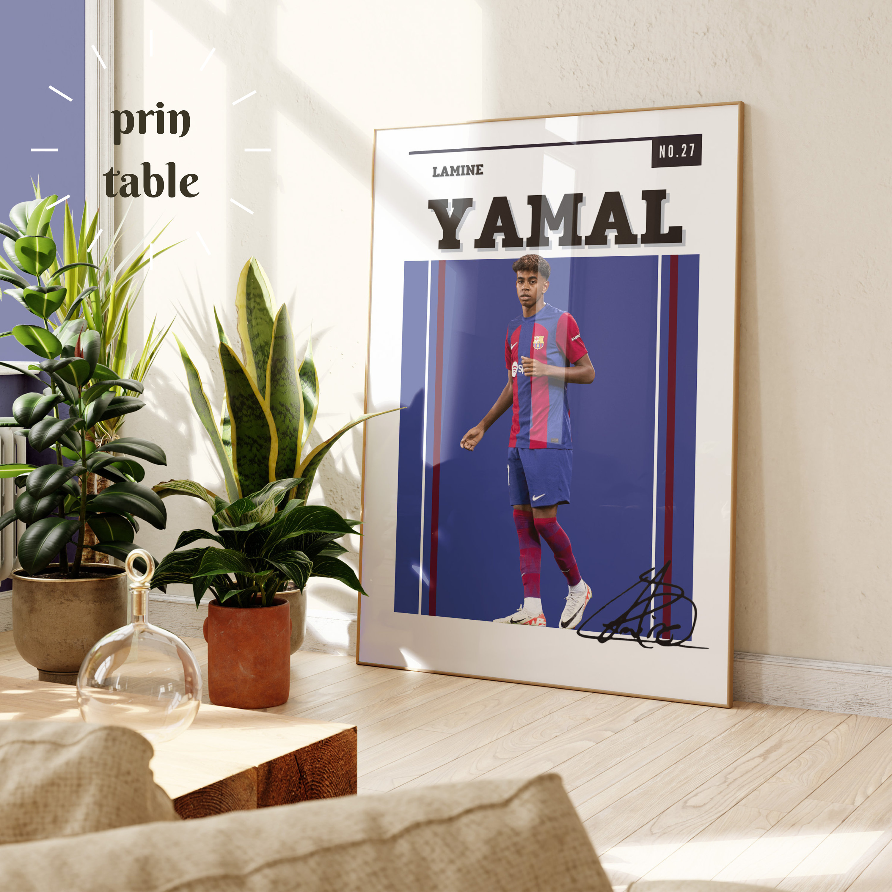 Lamine Yamal Barcelona Poster | Euro 2024 Poster | Soccer Player | England Football | Wall Art Poster | Room Decor