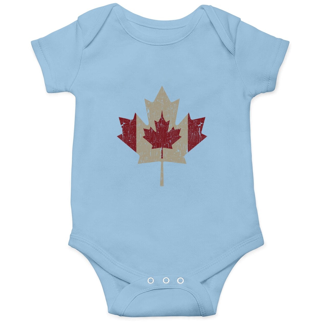 Vintage Canada Flag Baby Bodysuit Maple Leaf Canadian Pride Baby Bodysuit