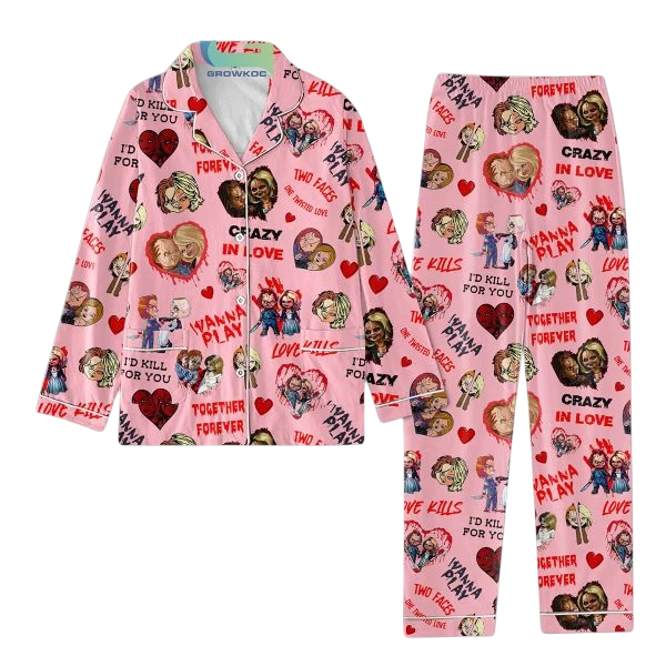 Chucky I Wanna Play Valentine Pajamas Set
