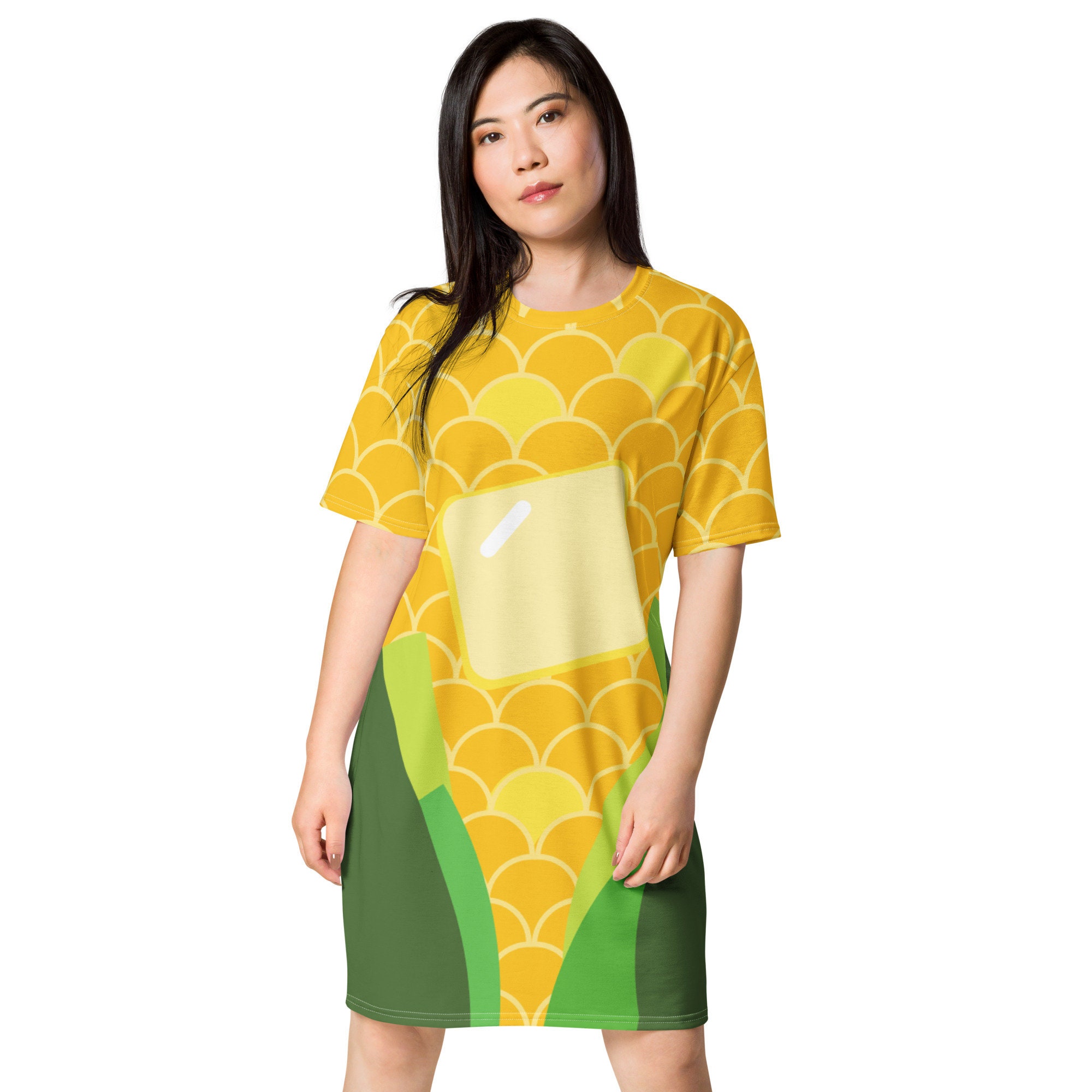 Corn T-shirt dress, teens and adults, corntastic, Corn on the cob, butter, funny gift for birthdays or Holidays