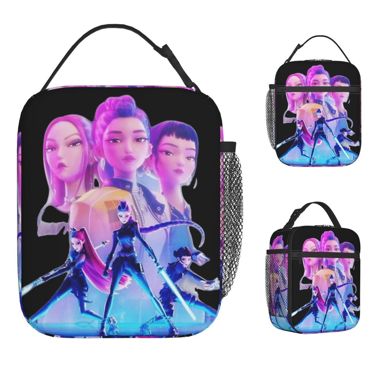 Kpop Demon Hunter Lunch Bag for Kids, Oxford Thermal Cooler Bag