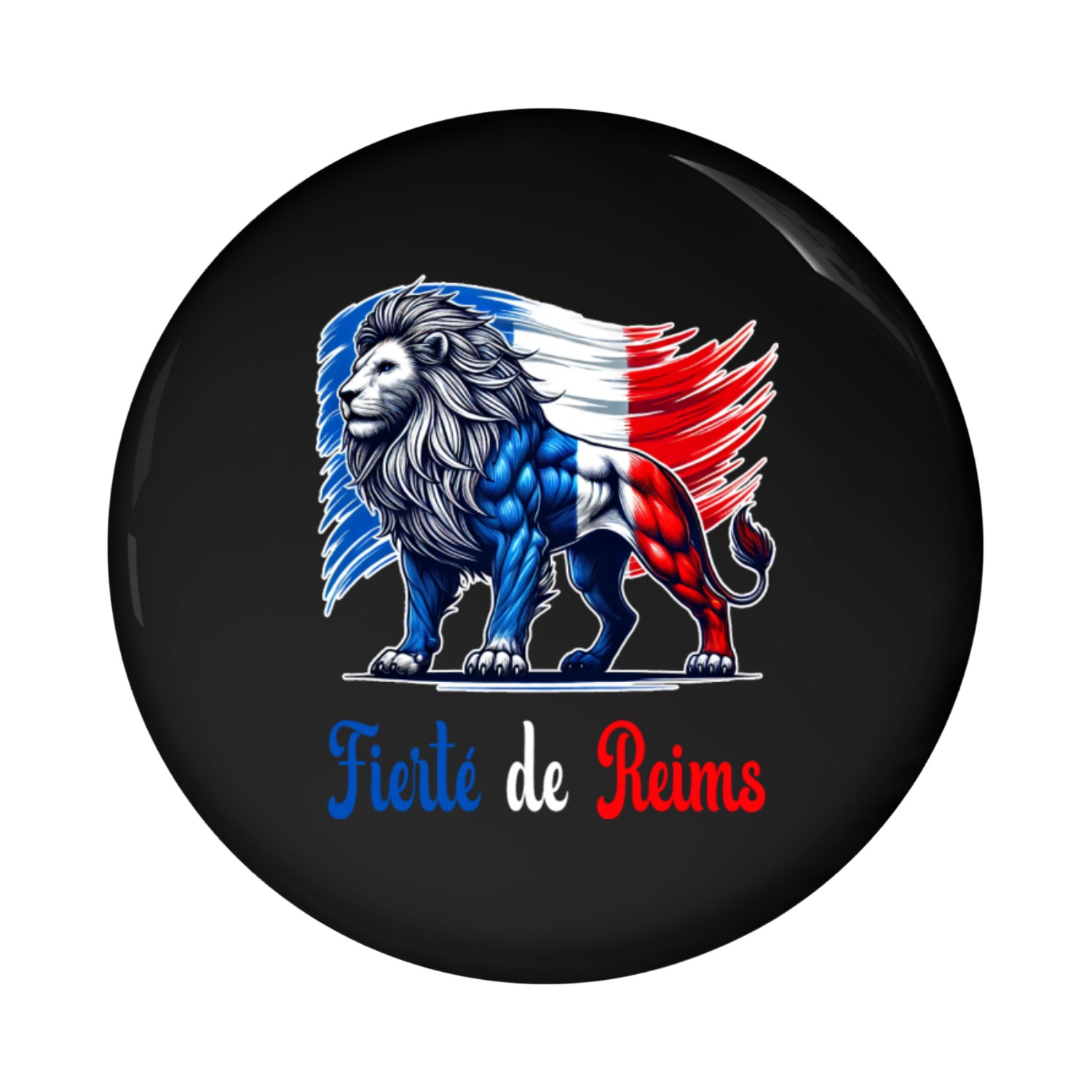 The pride of Reims flag design Pin Buttons
