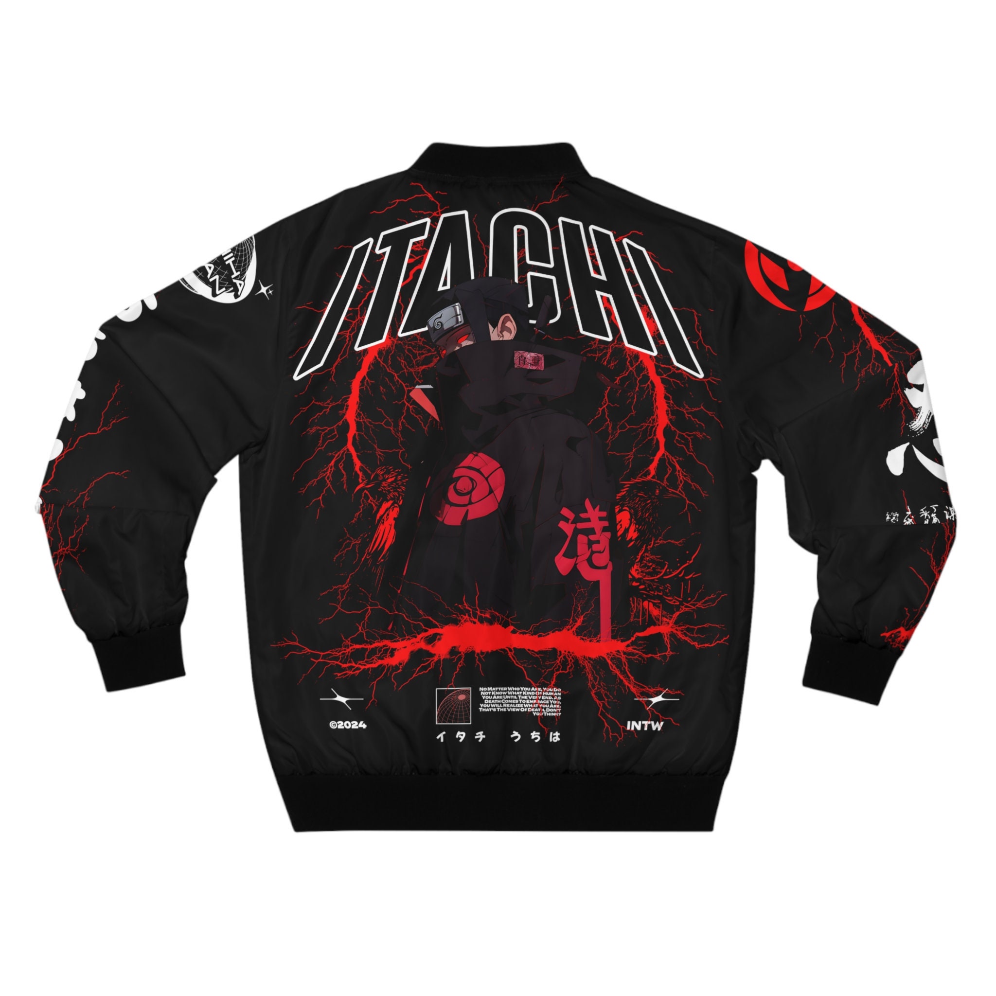Men's "Shinobi" Vintage Bomber Jacket | Streetwear Anime Jacket | Harajuku Clothing | Manga Aesthetic | Tokyo Fashion